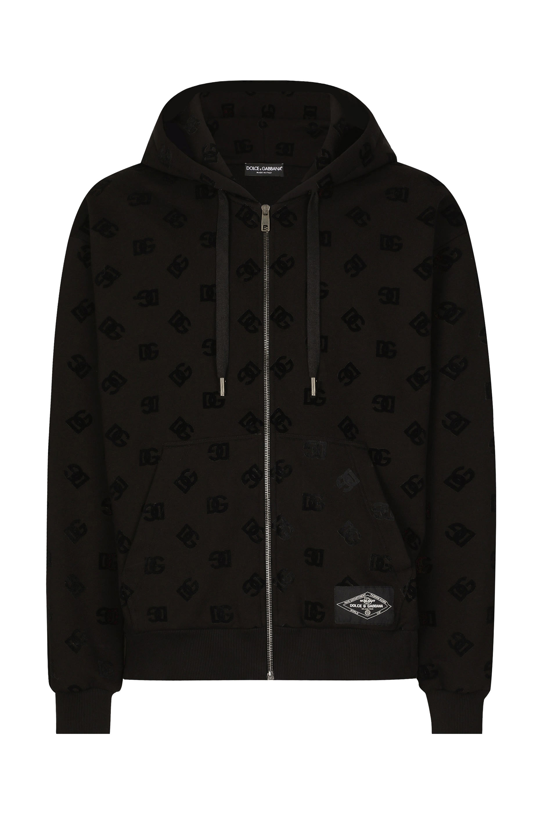 Zip-Up Hoodie with All-Over DG Print