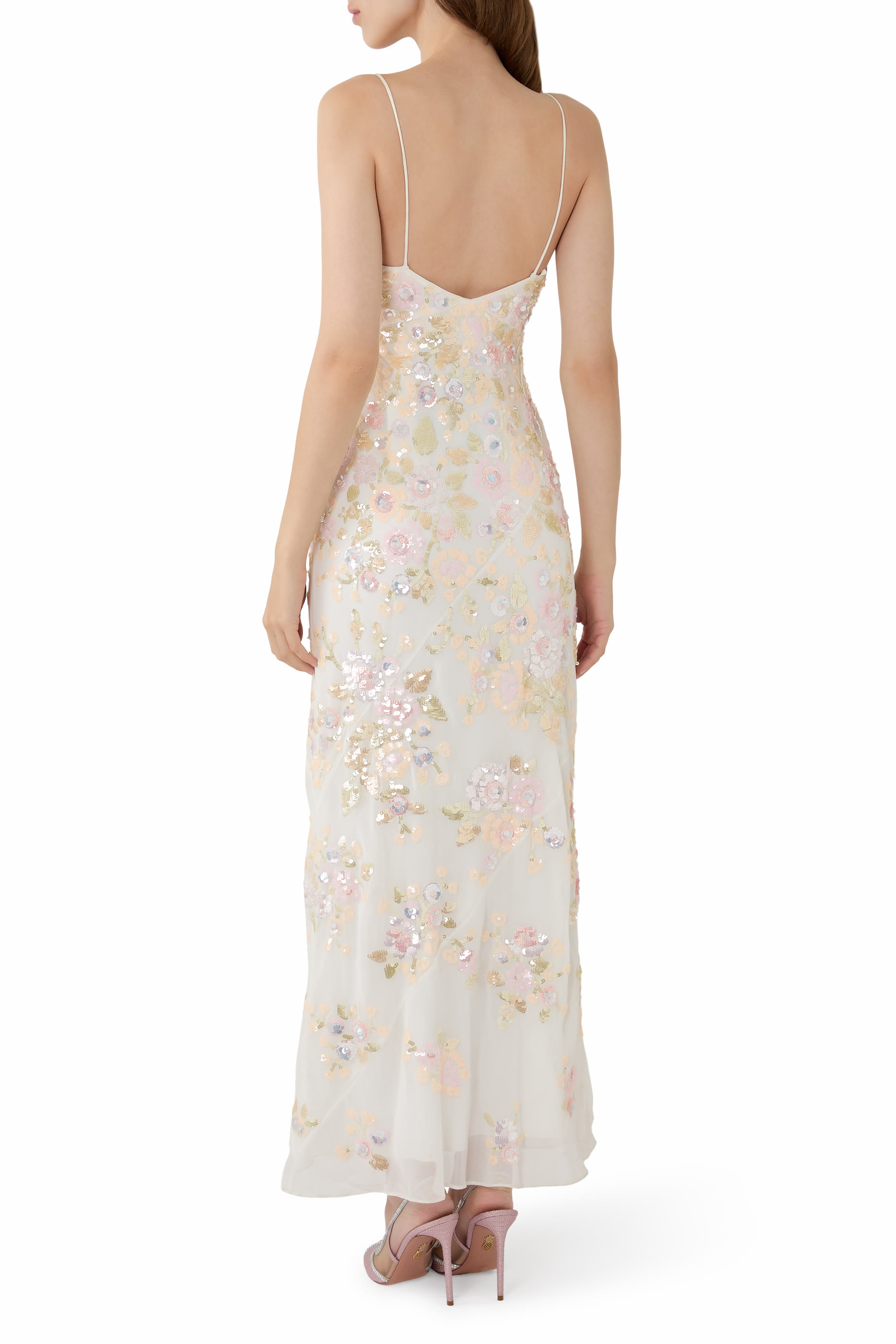 Sequin Paradise Georgette Cami Gown