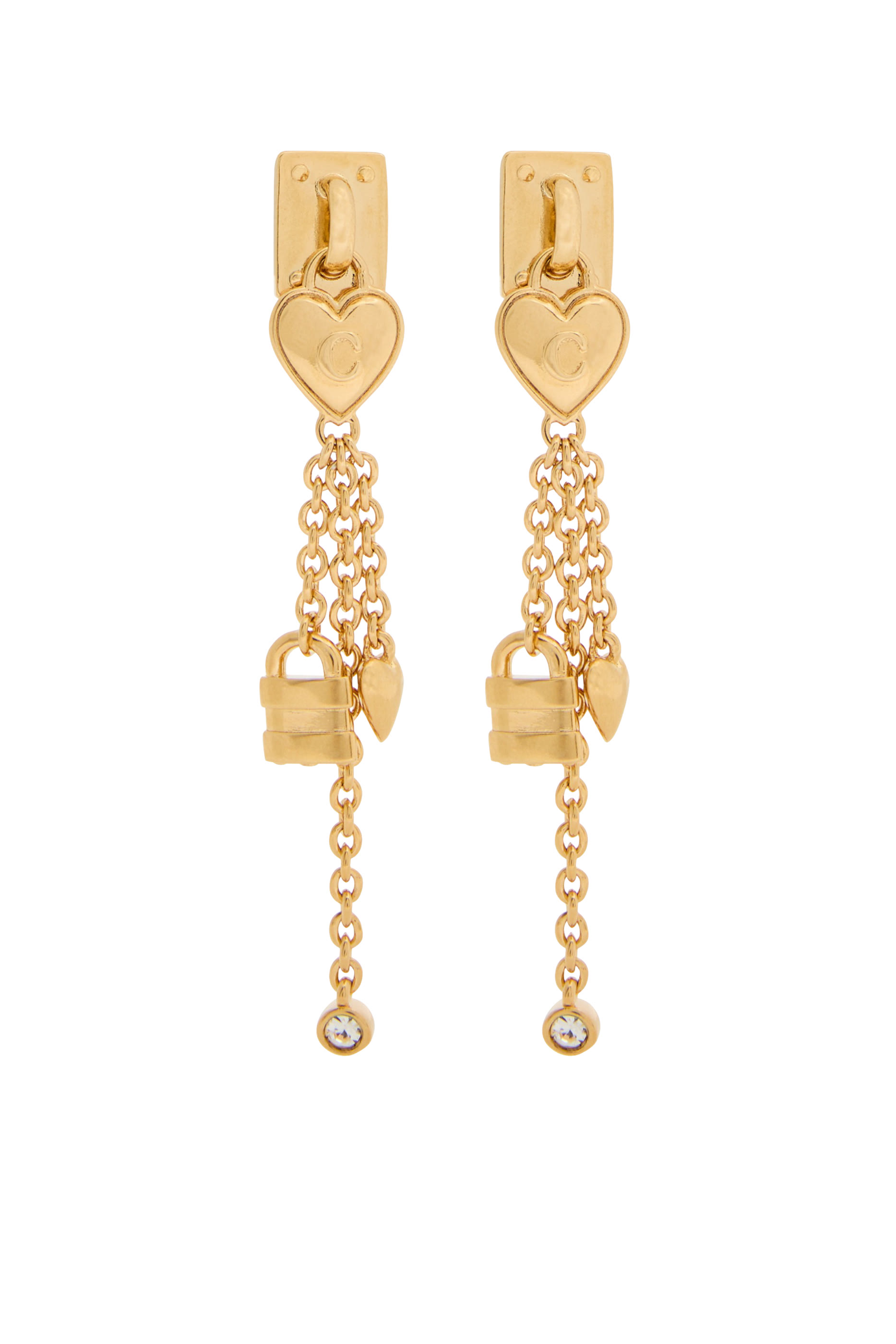 Mini Paddington Earrings, Brass
