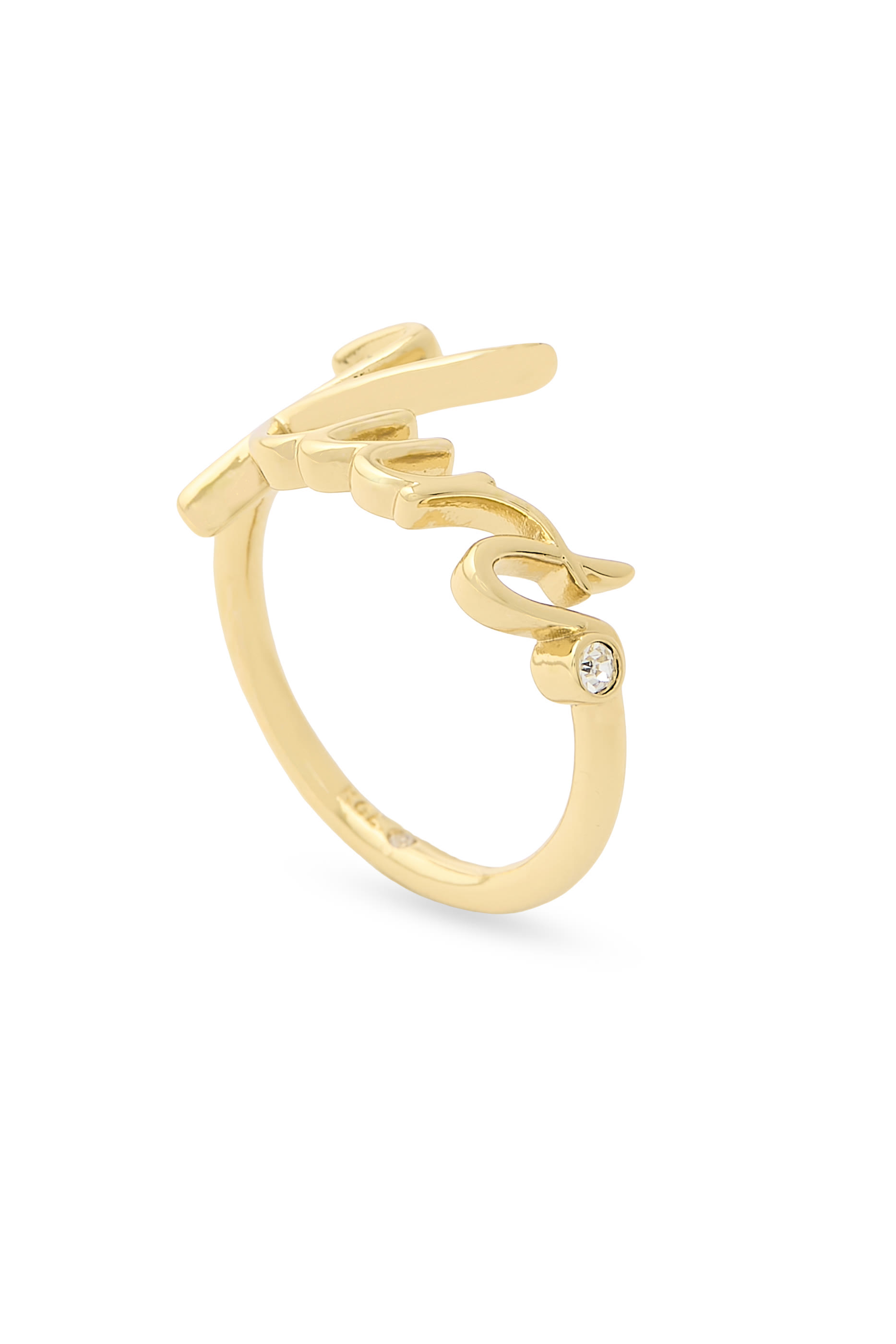 Kurt Script Ring, Brass