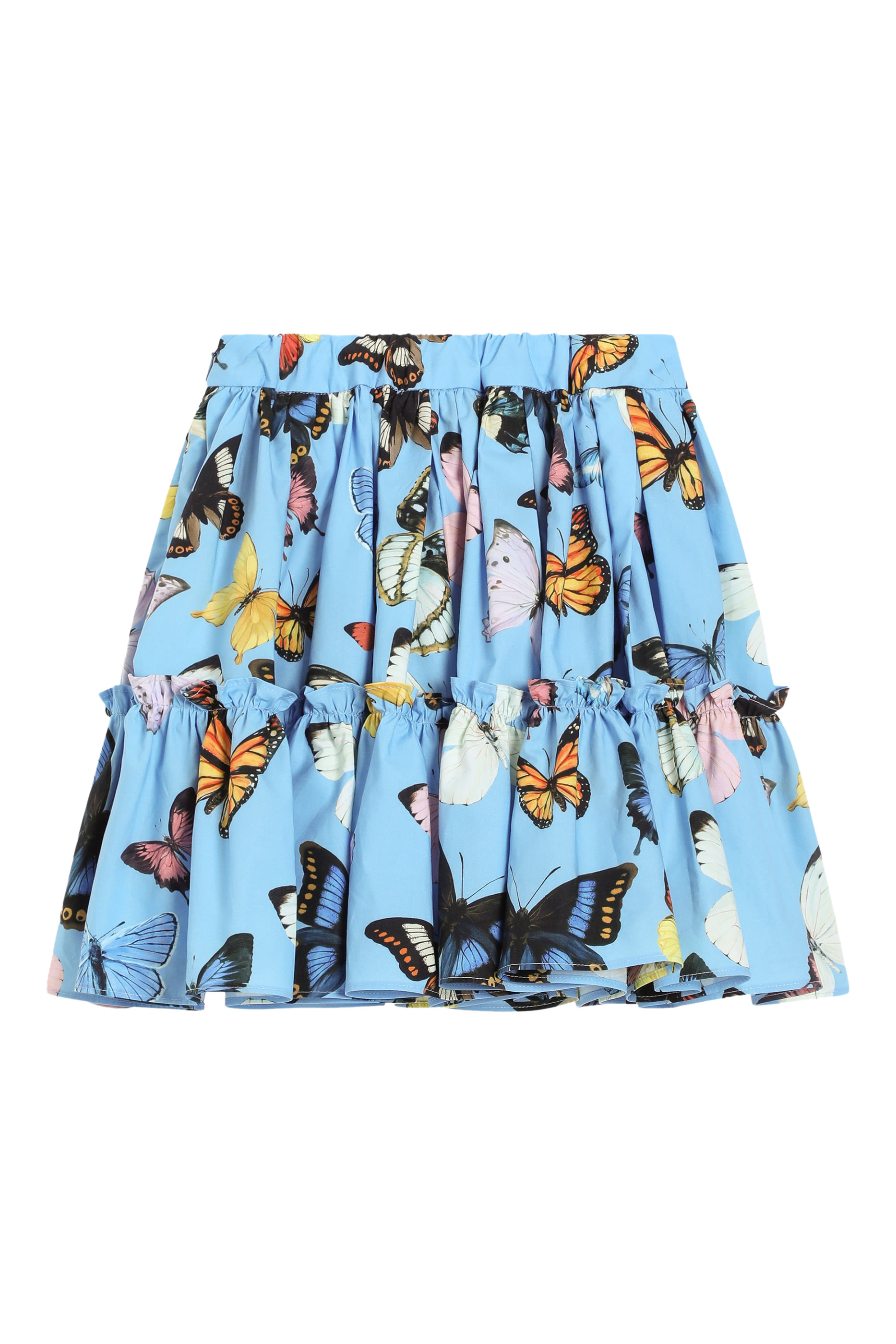 Kids All-Over Butterfly Print Flared Skirt