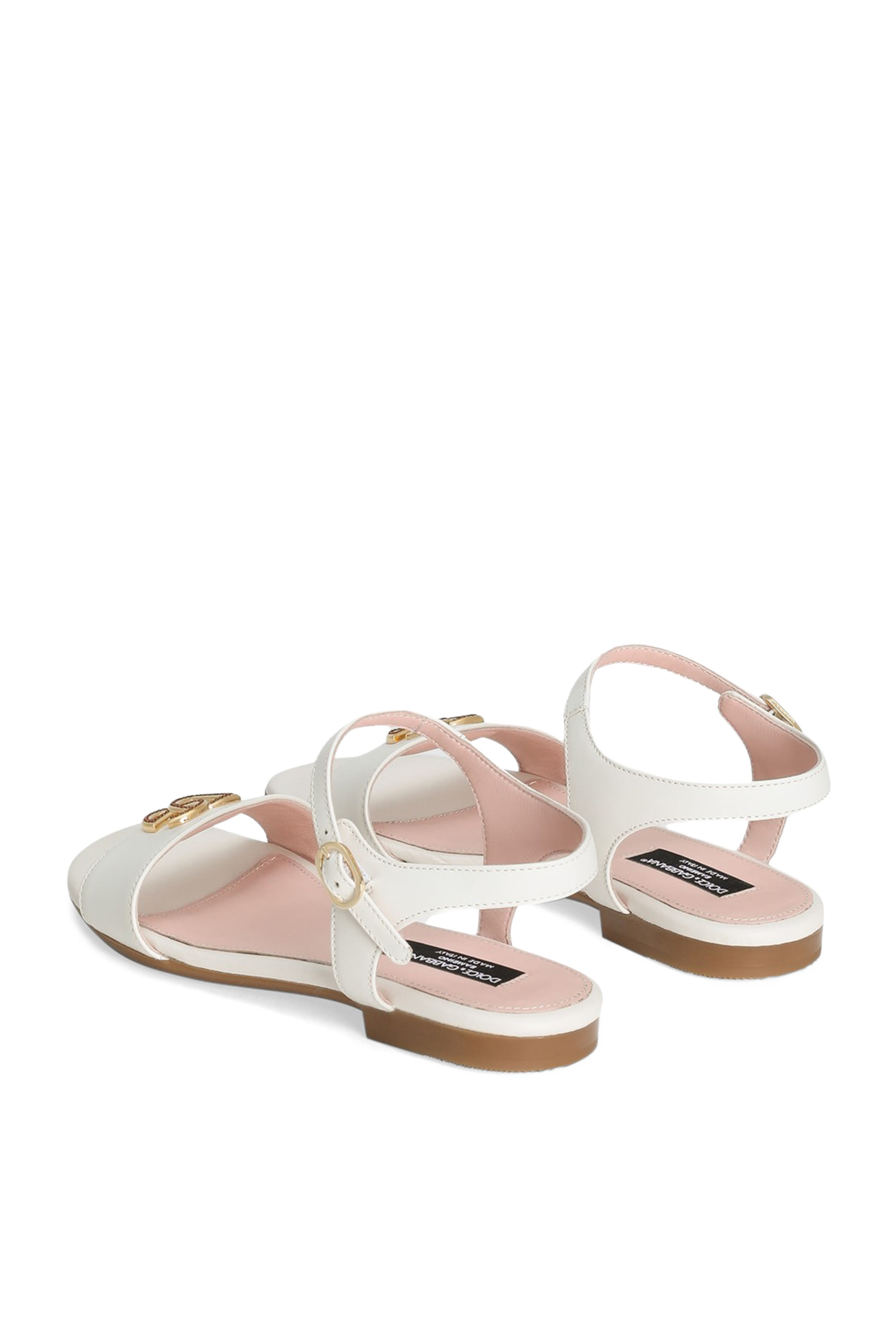 Kids DG Logo Calfskin Sandals