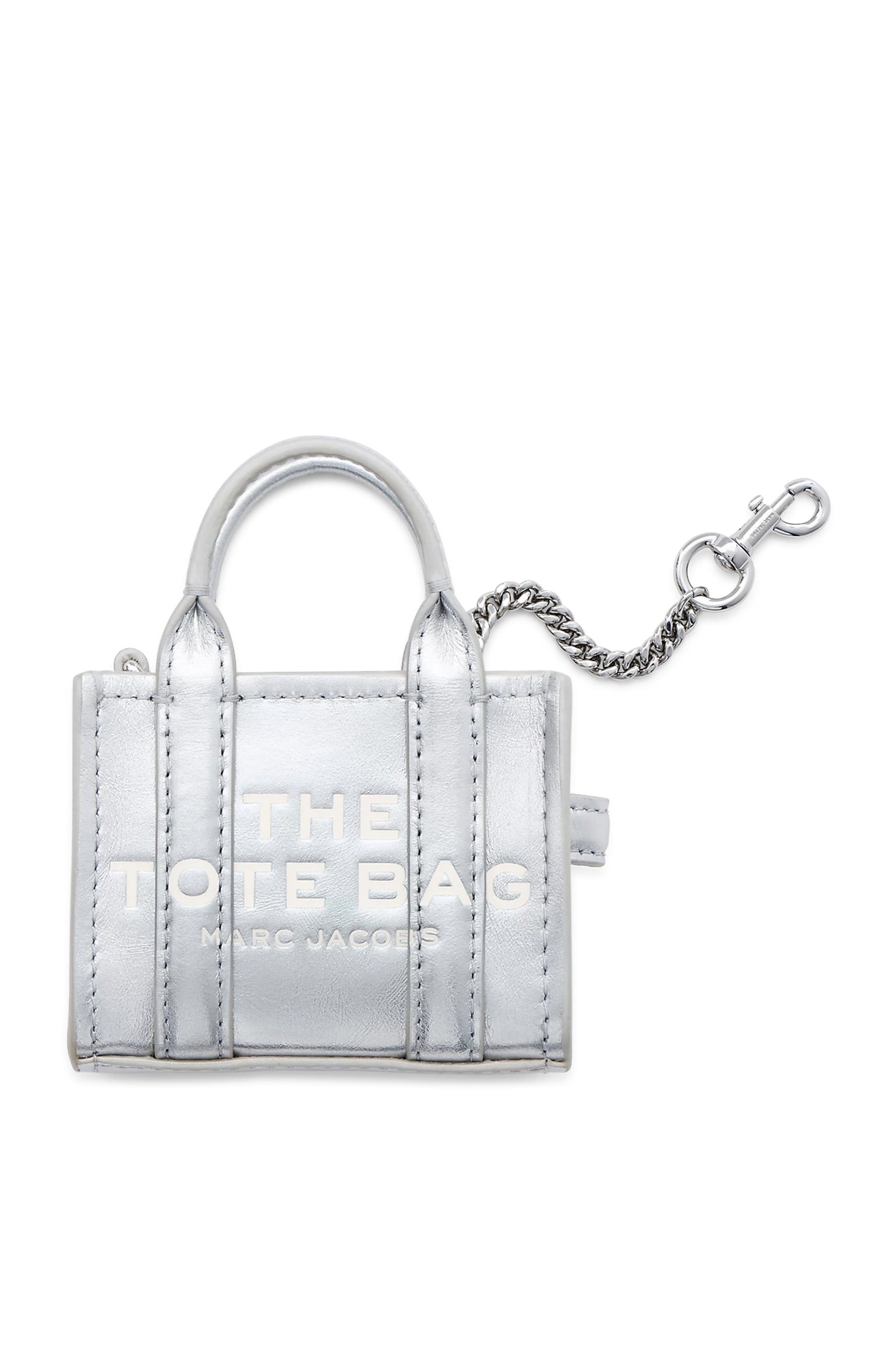 The Metallic Leather Nano Tote Bag Charm