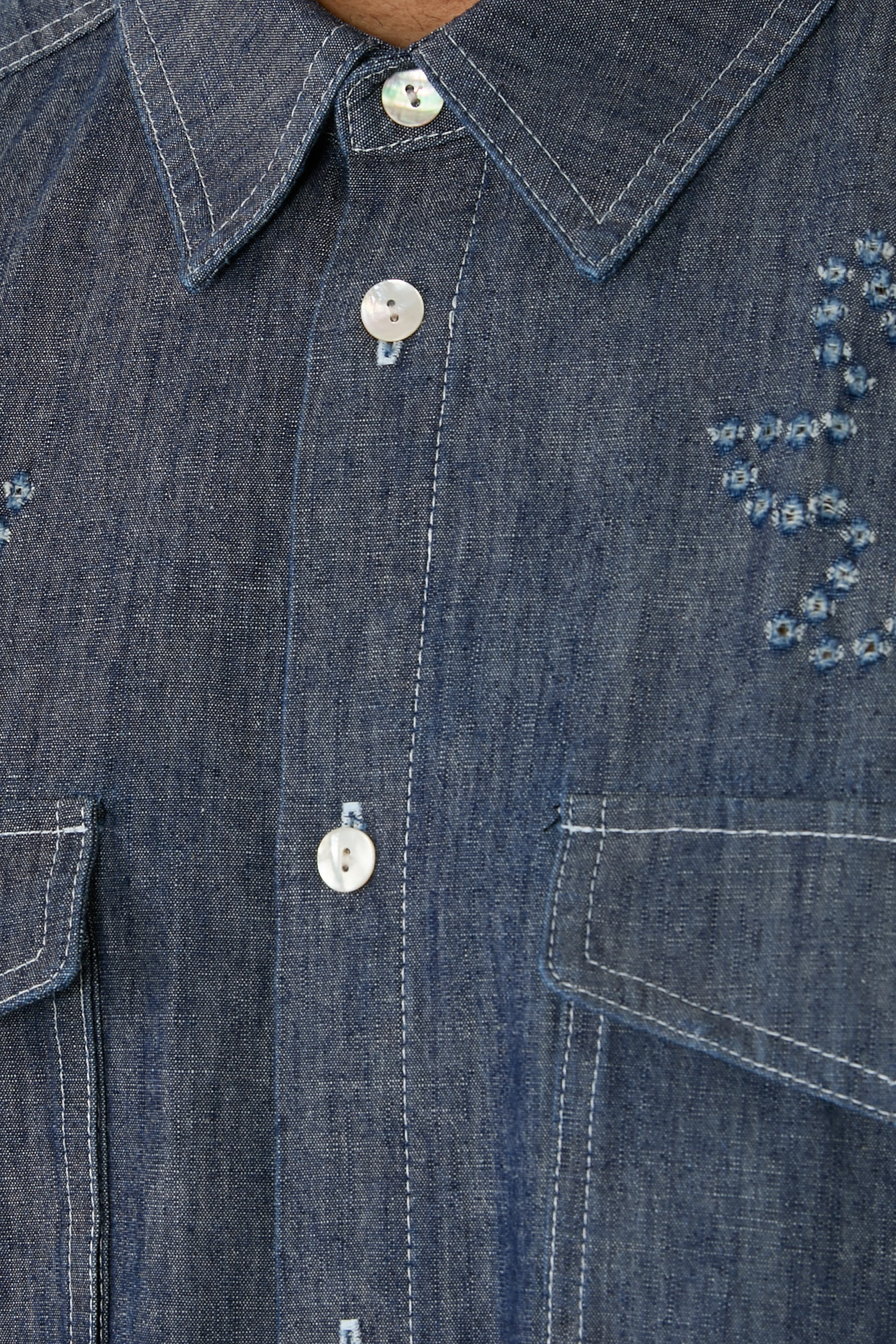 Chambray Short-Sleeve Shirt