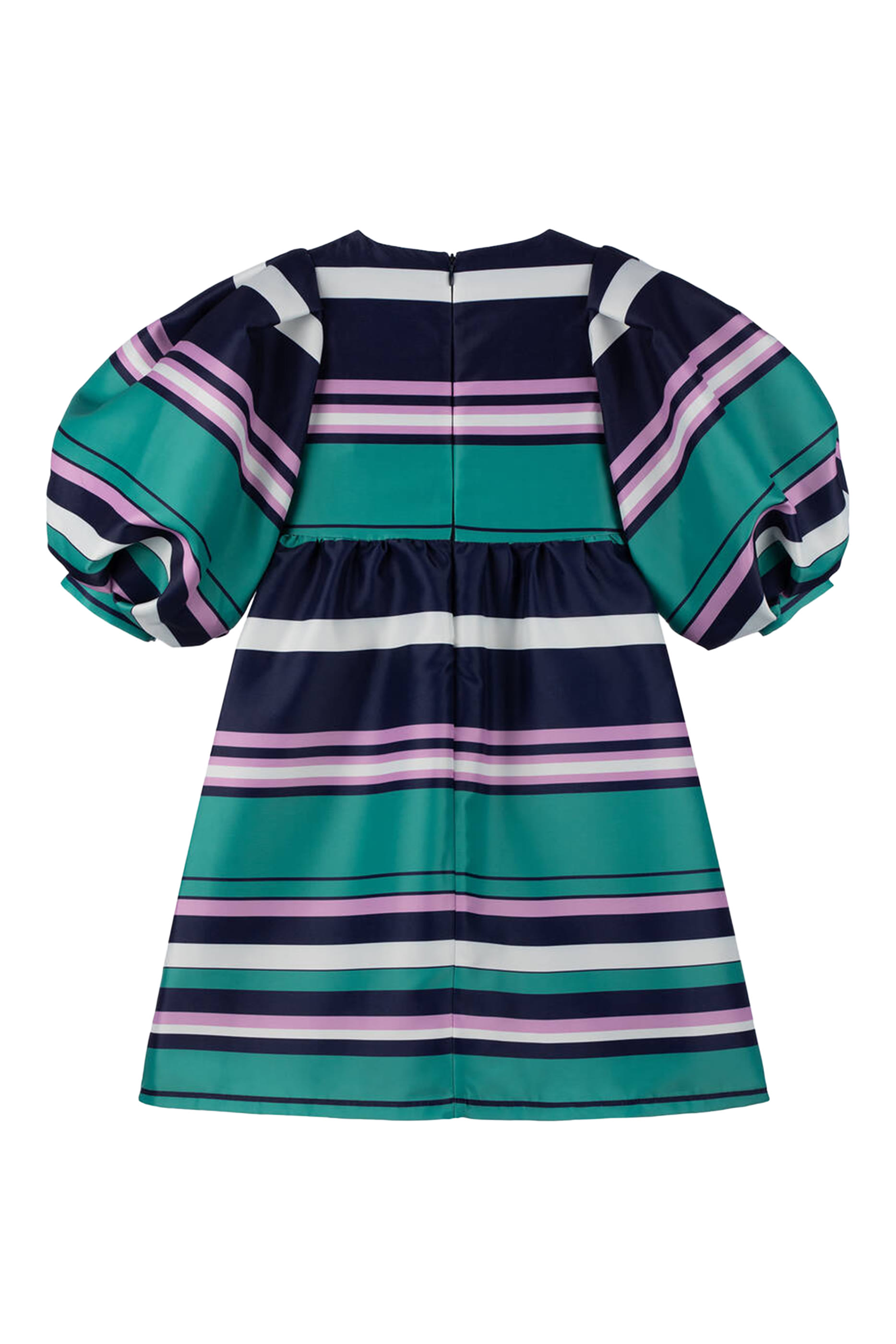 Kids Balloon Sleeves Bow Dress