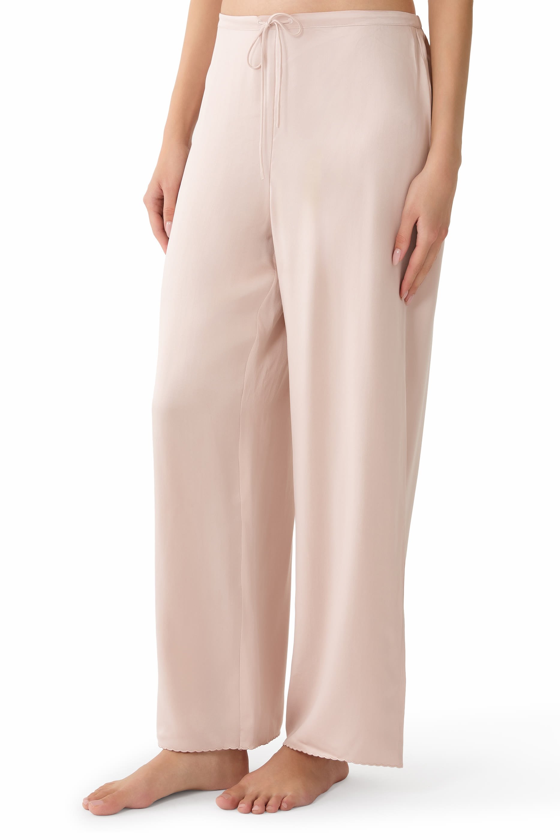 Silk Embroidered Cami Pajama Set 