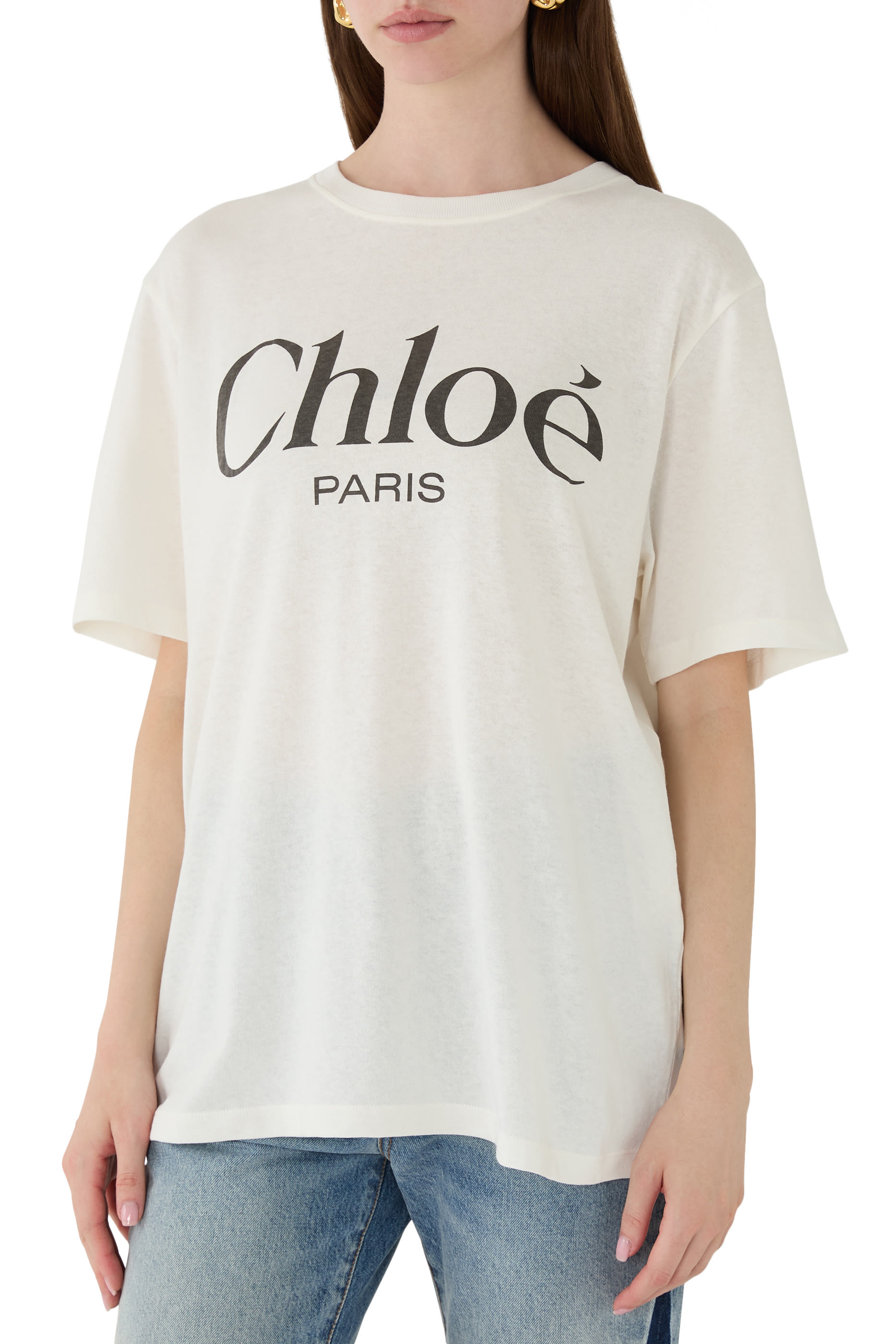 Oversized Logo T-Shirt in Cotton Jersey