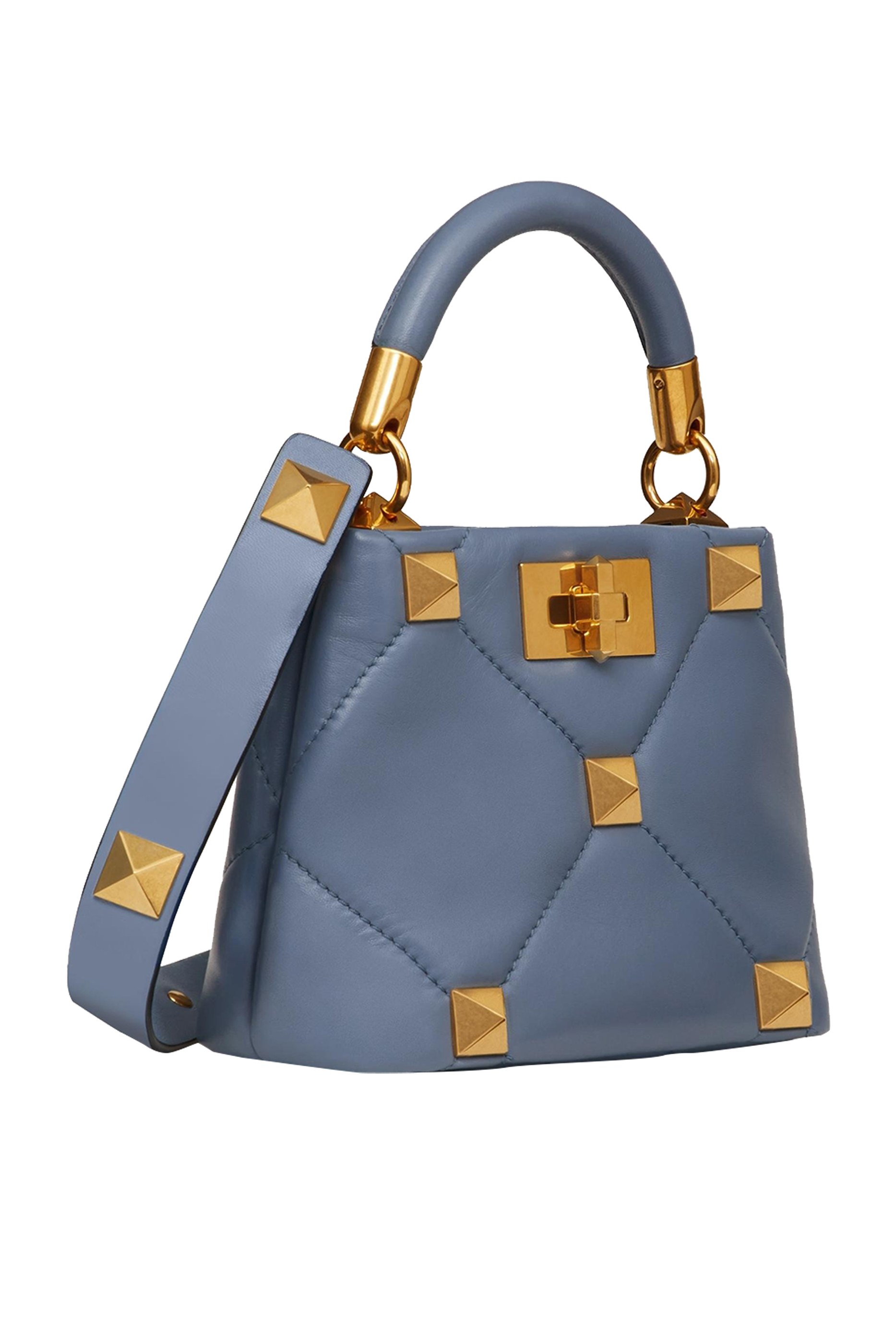  Roman Stud Small Top-Handle Bag
