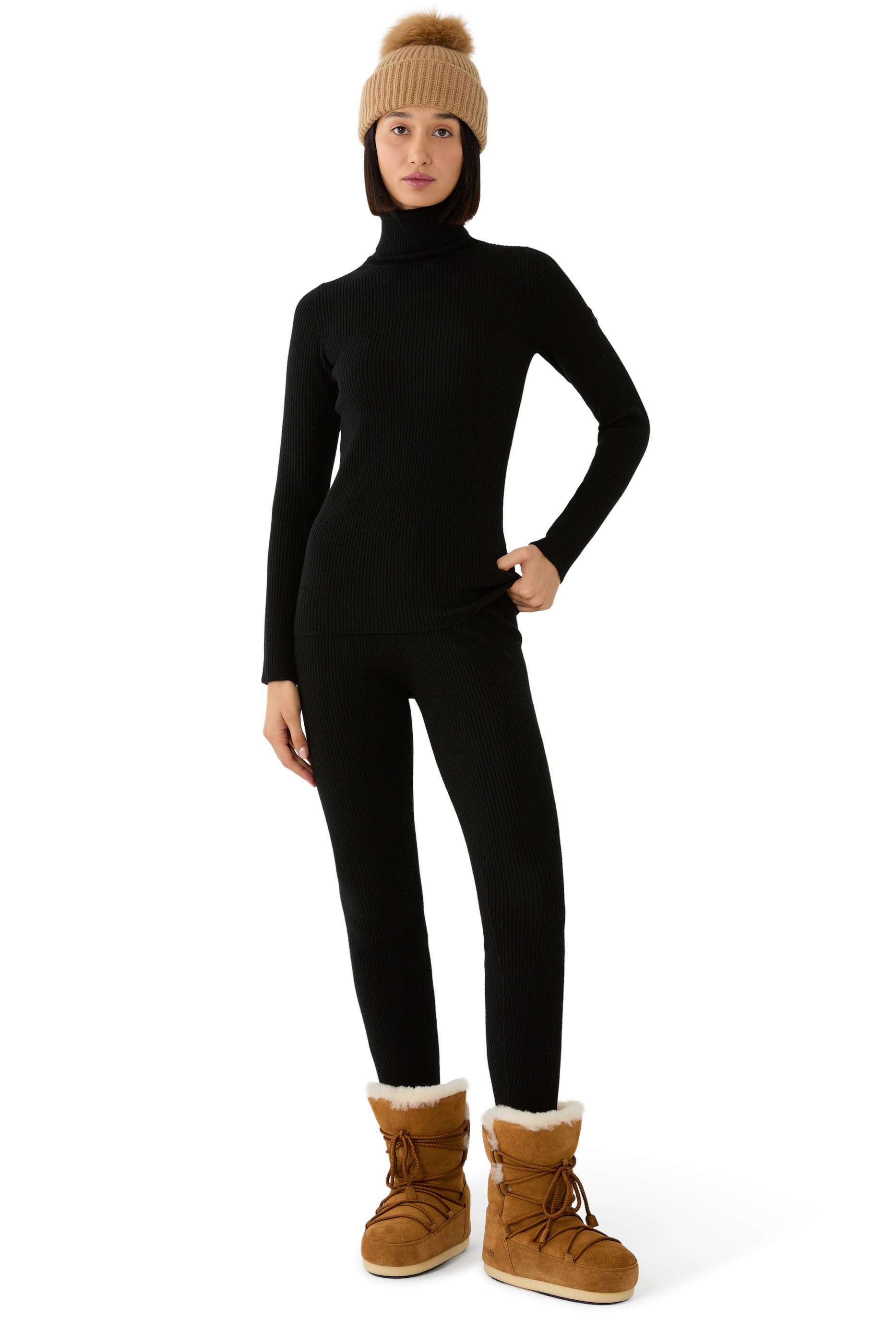 Roll-Neck Fitted Sweater 