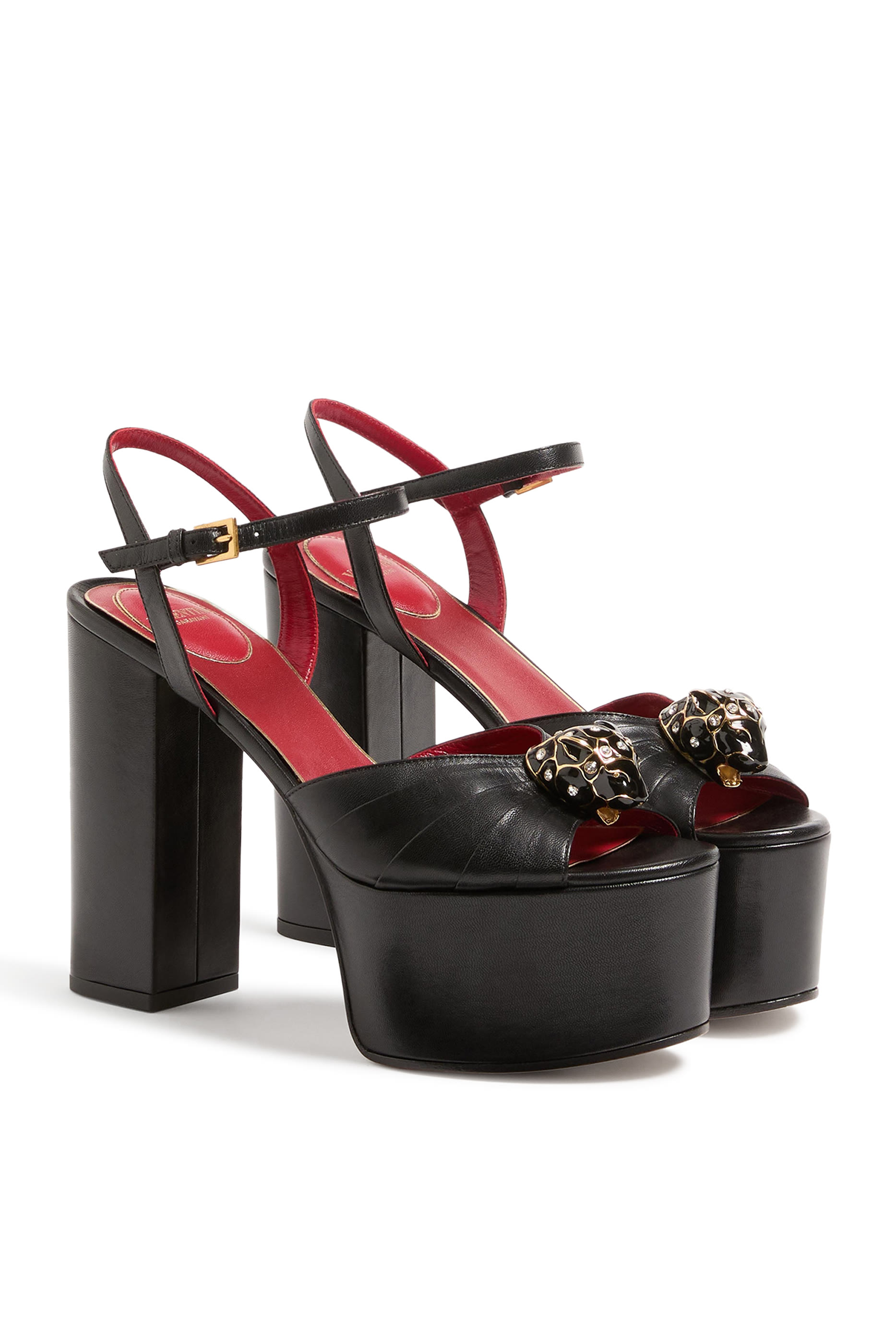 Panthea 125 Platform Sandals in Kidskin Leather 