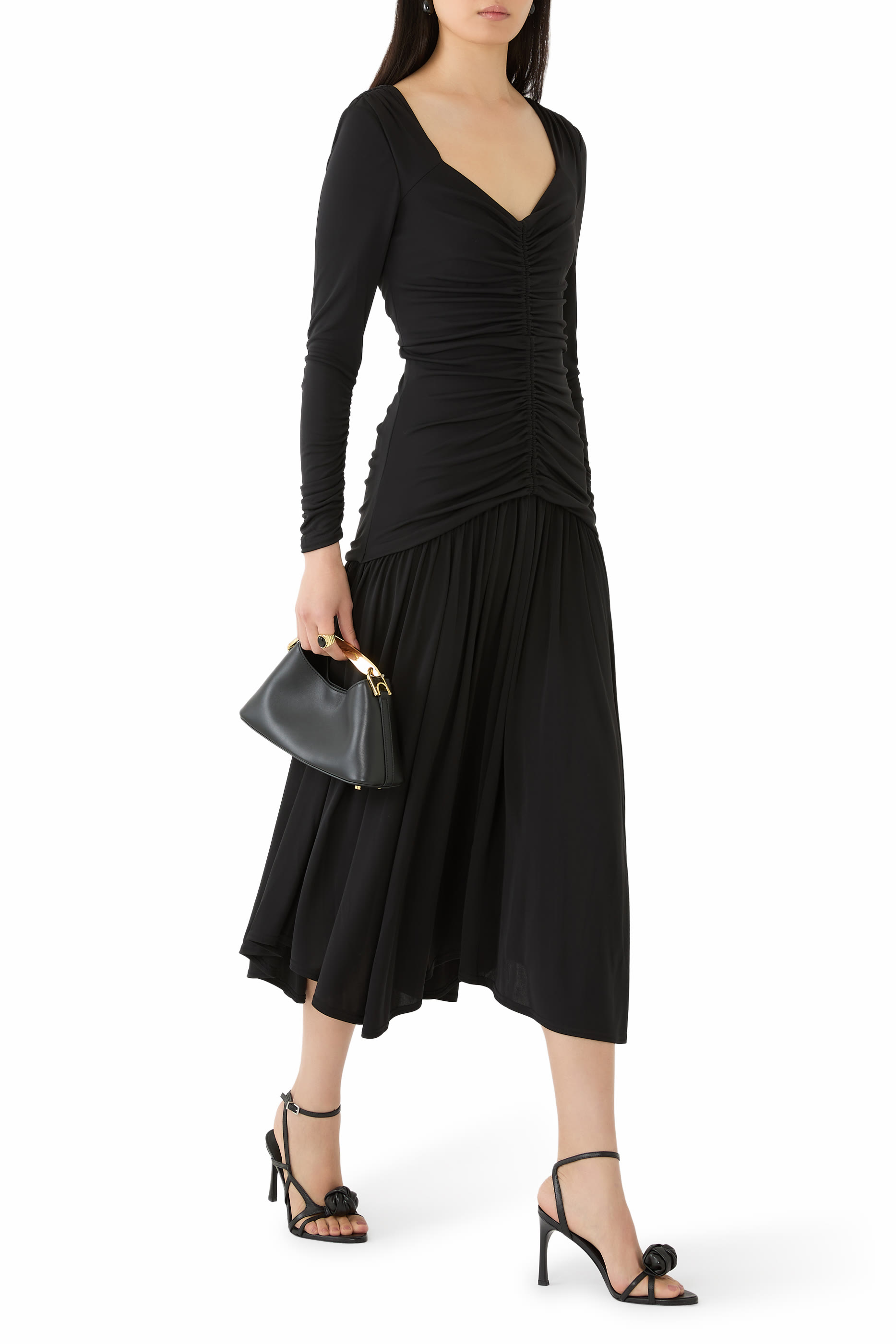 Evedene Ruched Midi Dress 