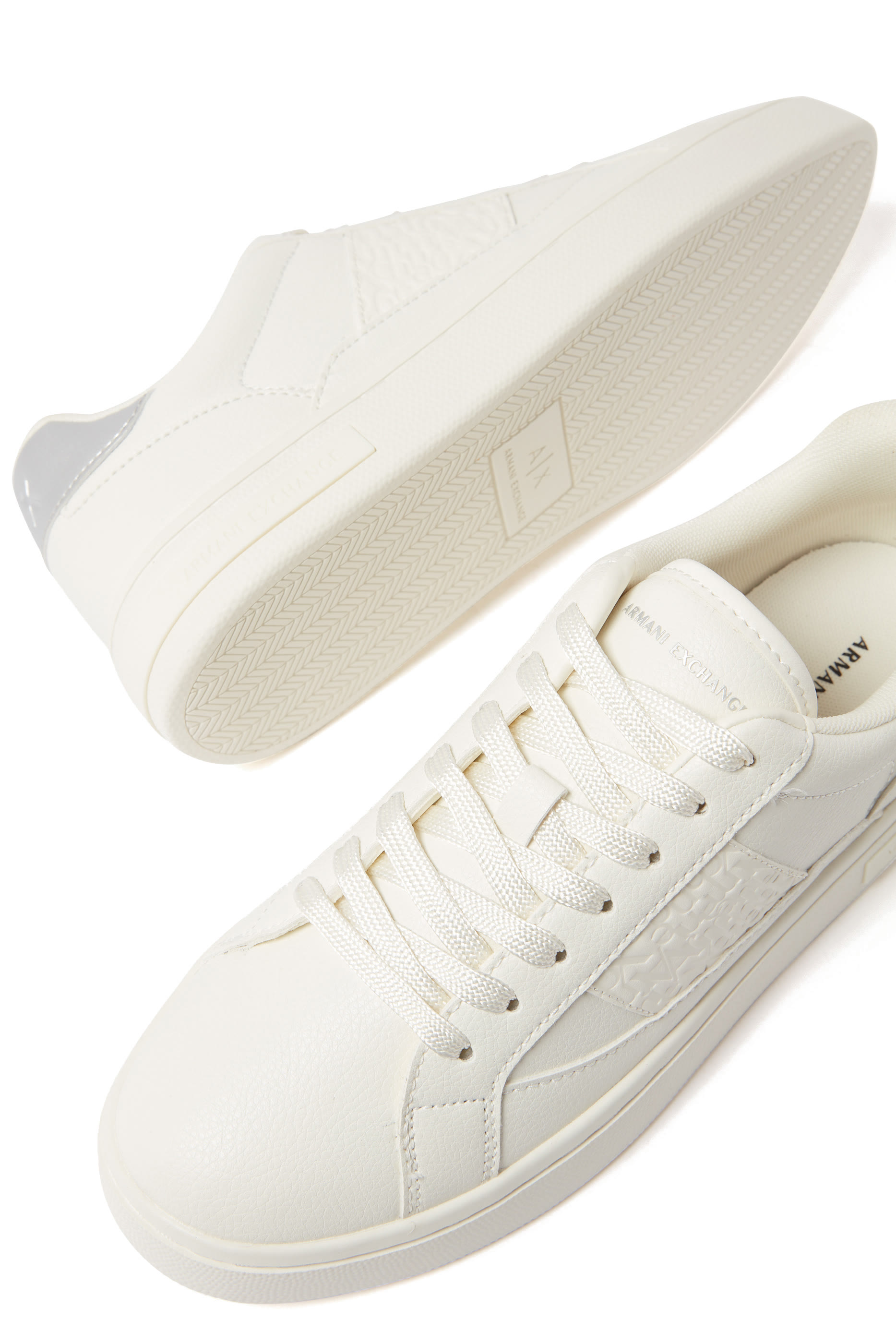 Sneakers with Logo Insert and Metal Detail