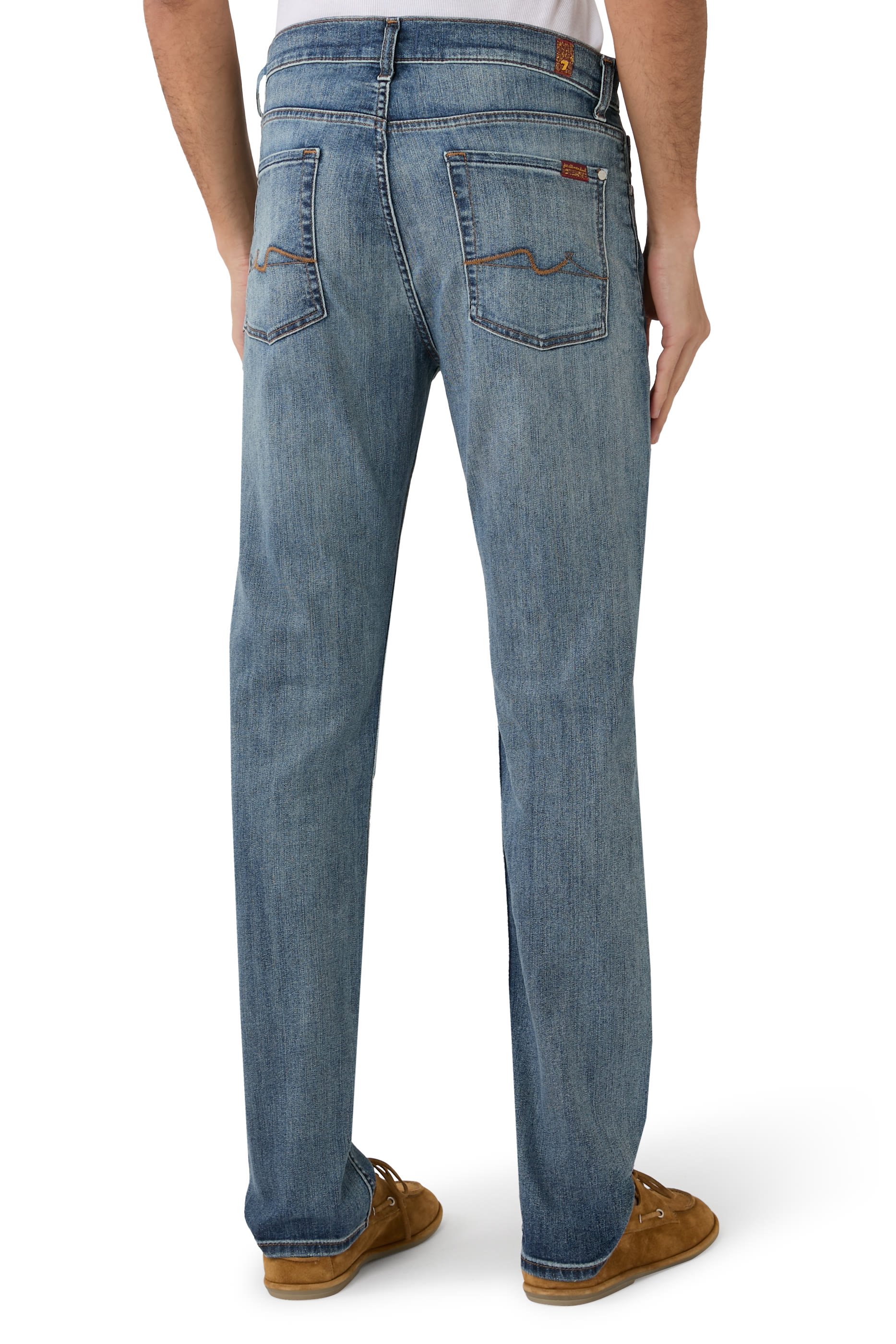 Logo Five-Pocket Straight Jeans