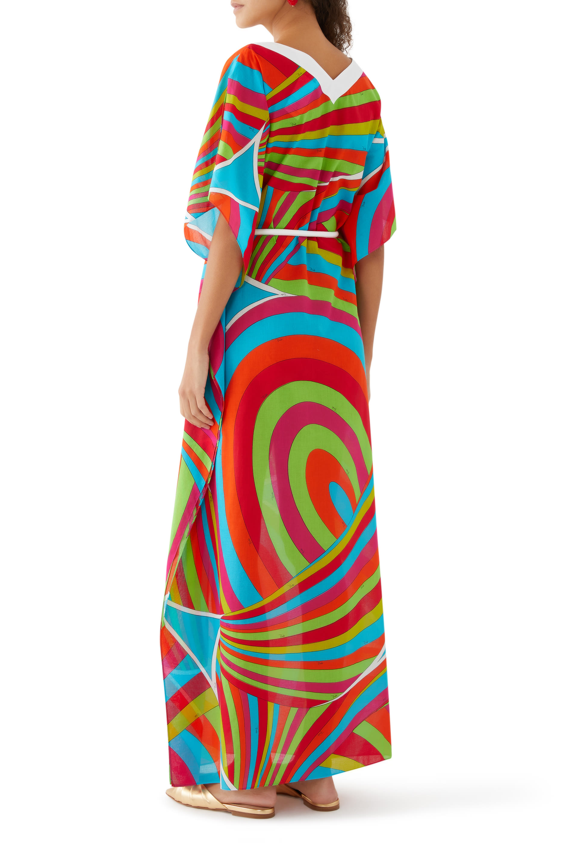 Iride-Print Kaftan Dress