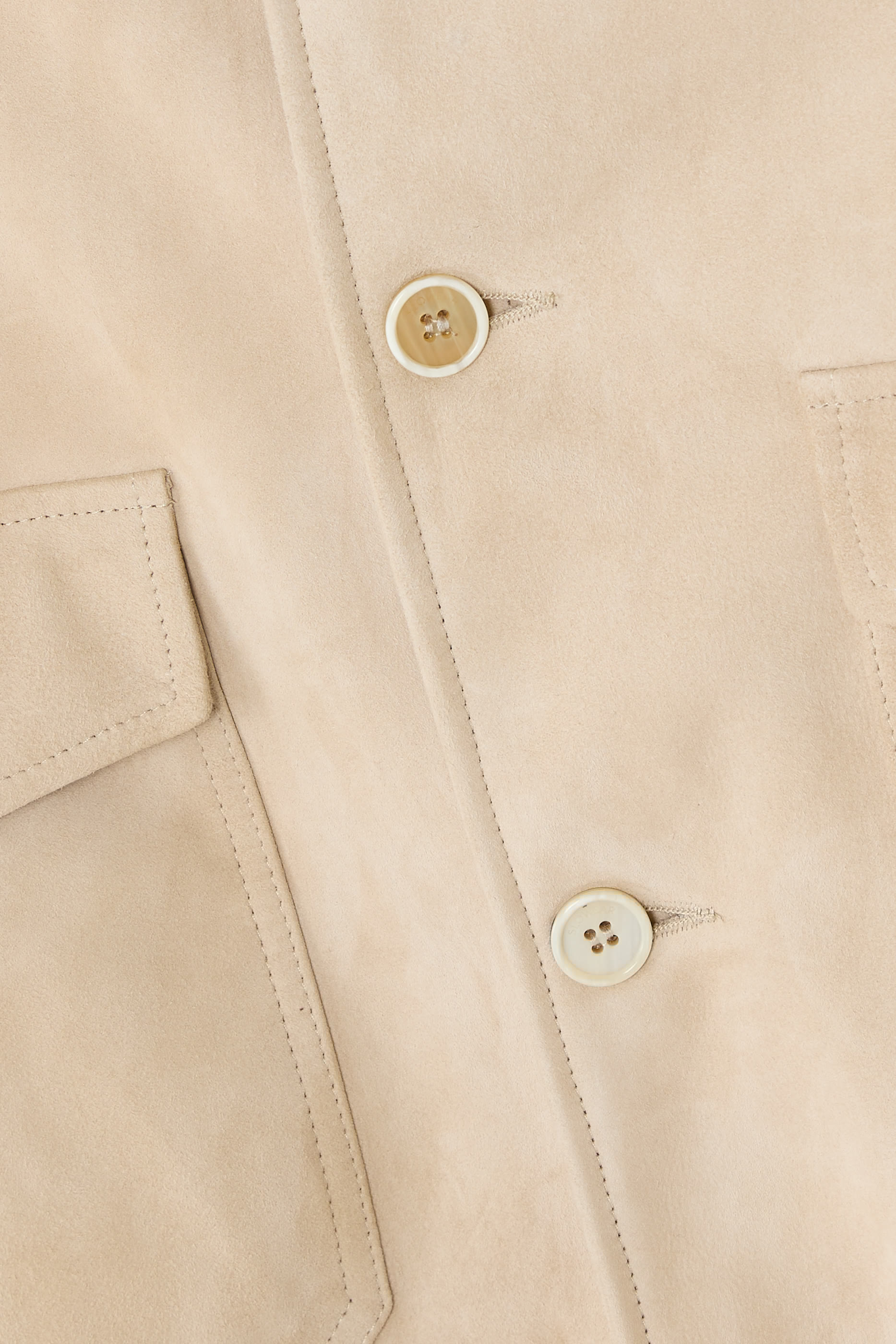 Slim Fit Suede and Wool Jacket