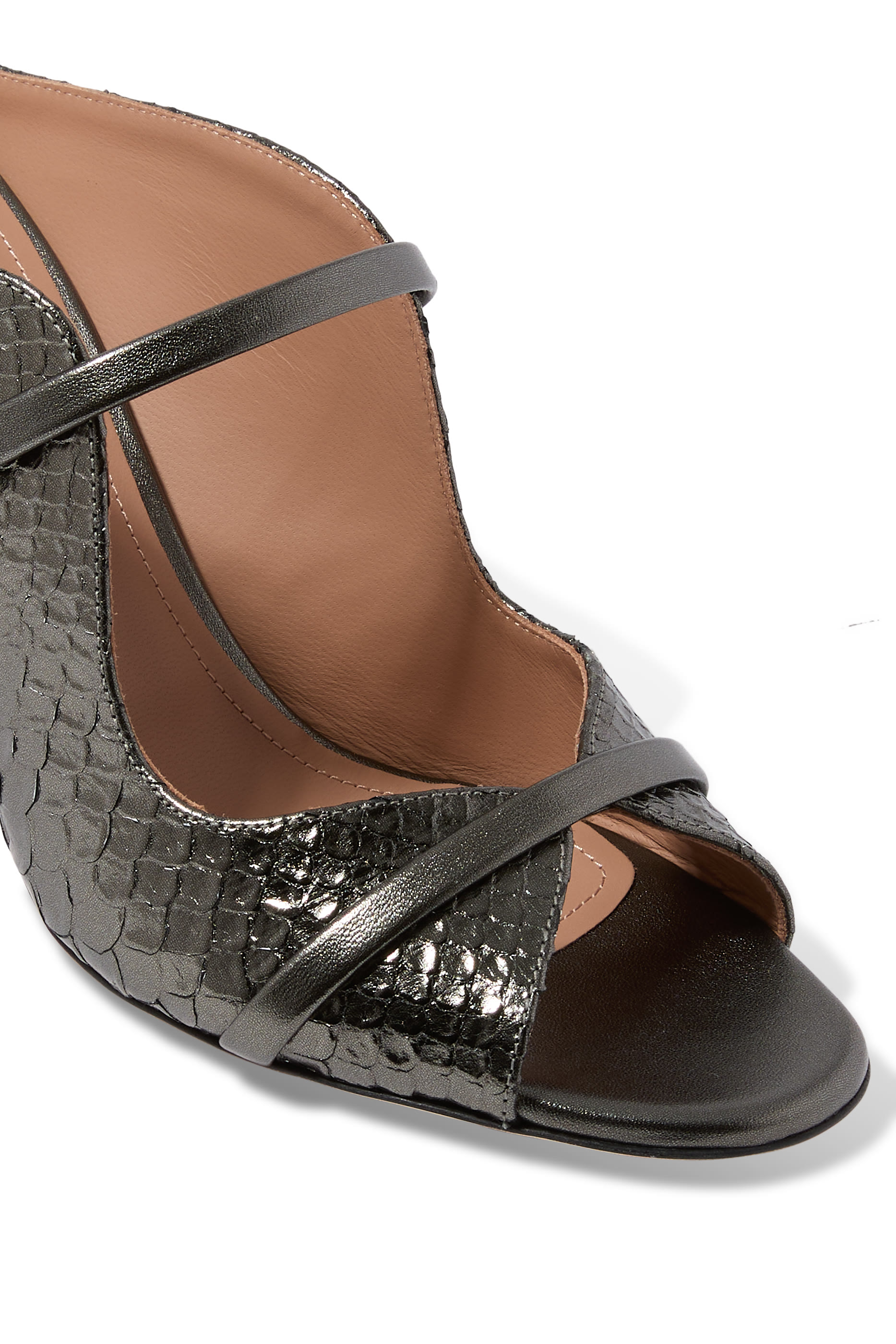 Norah 70 Metallic Double Strap Mules