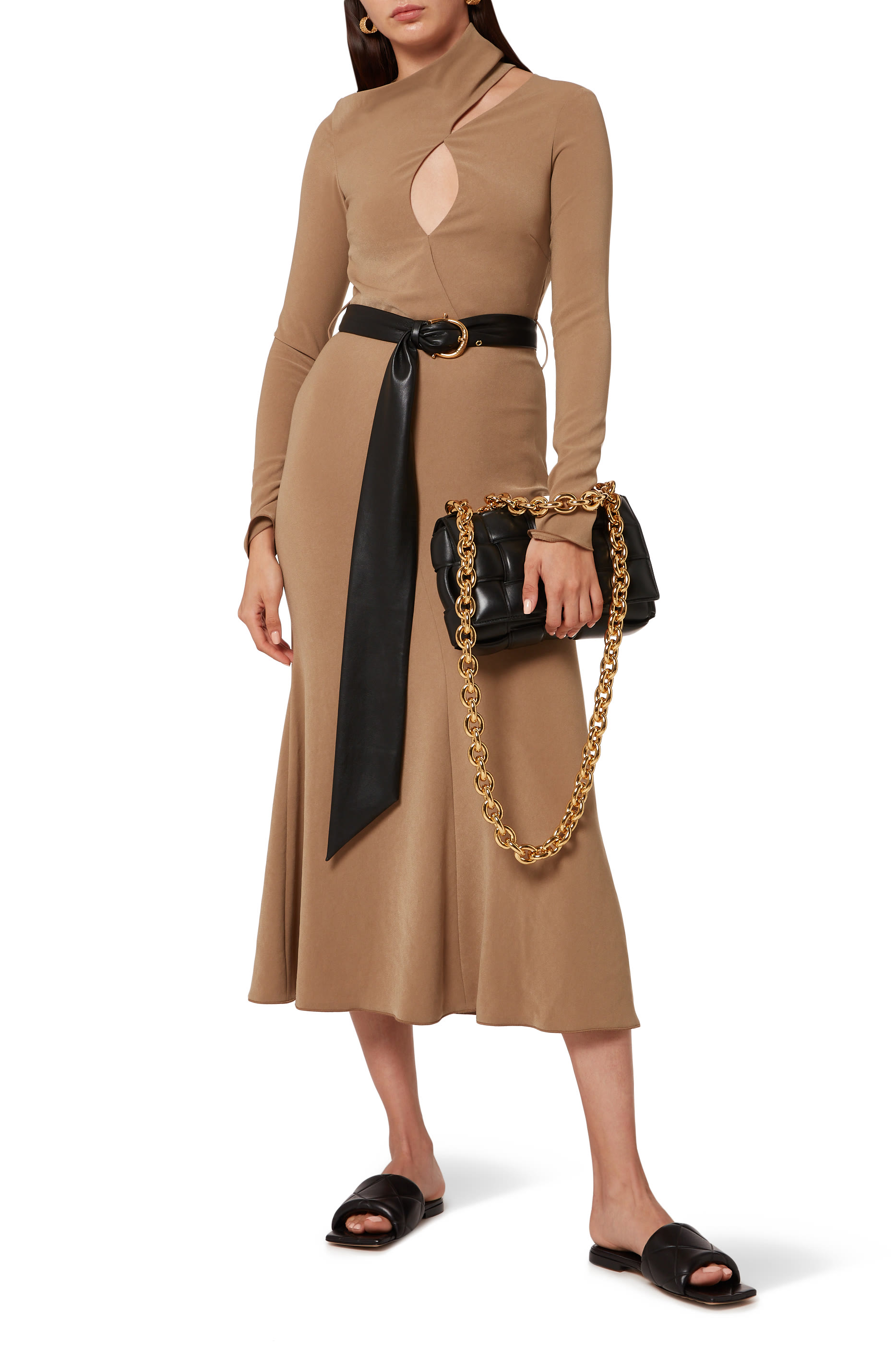 Chain Cassette Intrecciato Leather Bag