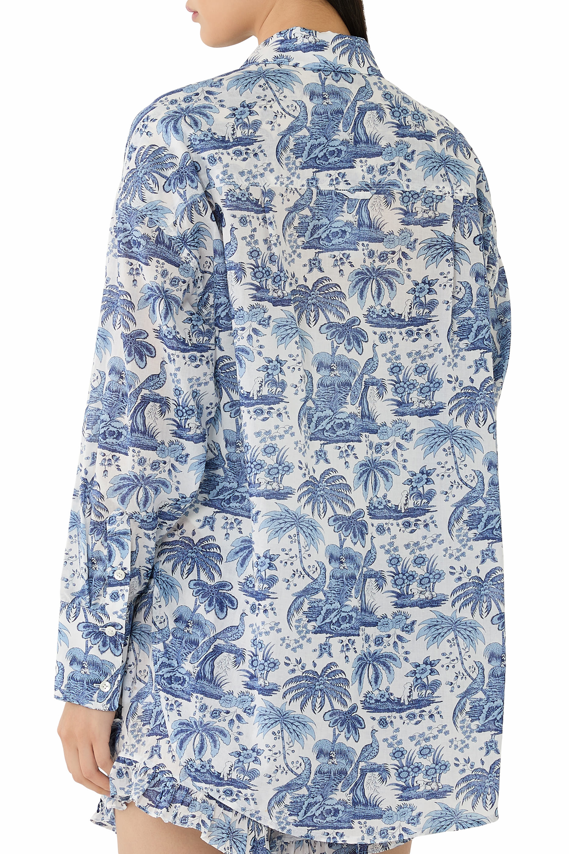  Cotton Toile Short-Sleeved Shirt