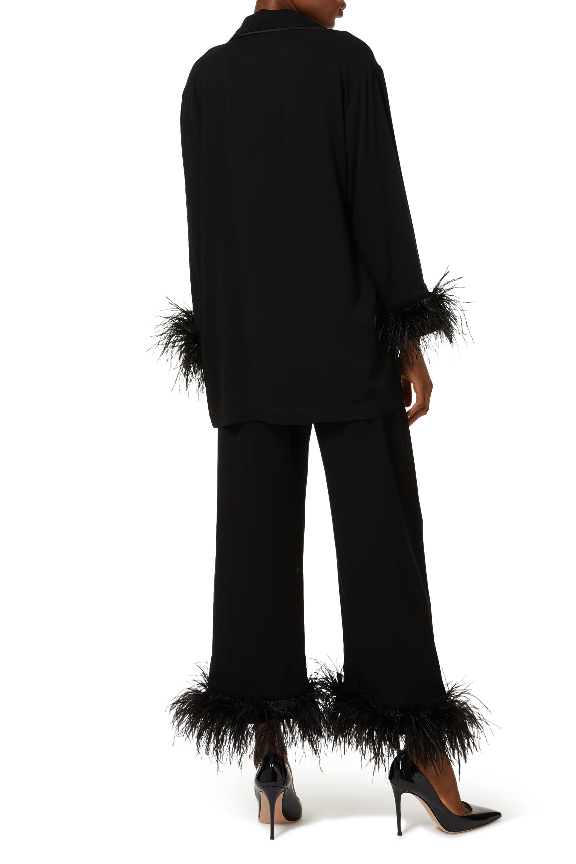 Party Pajama Set With Feathers