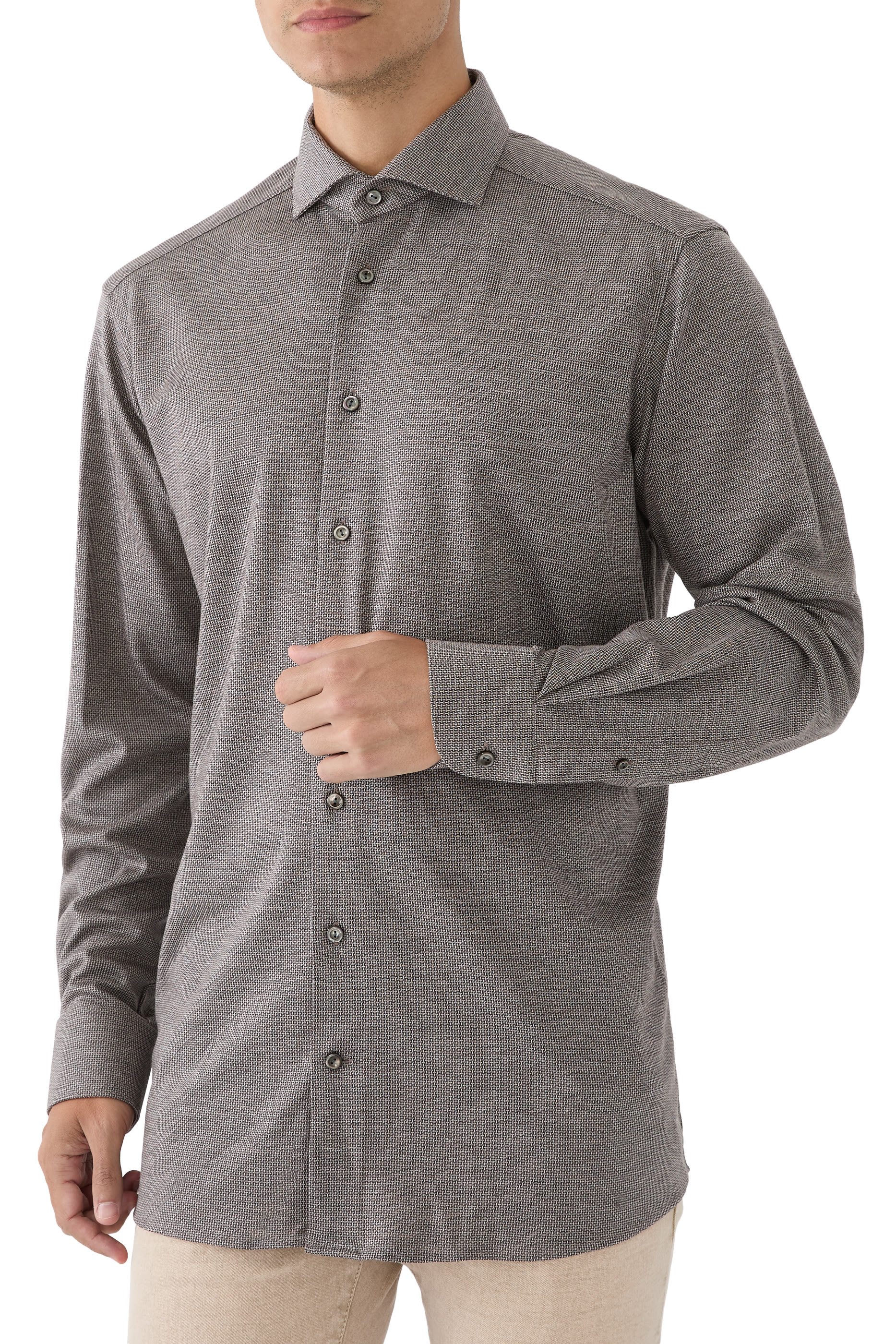 Tencel and Wool Knitted Shirt