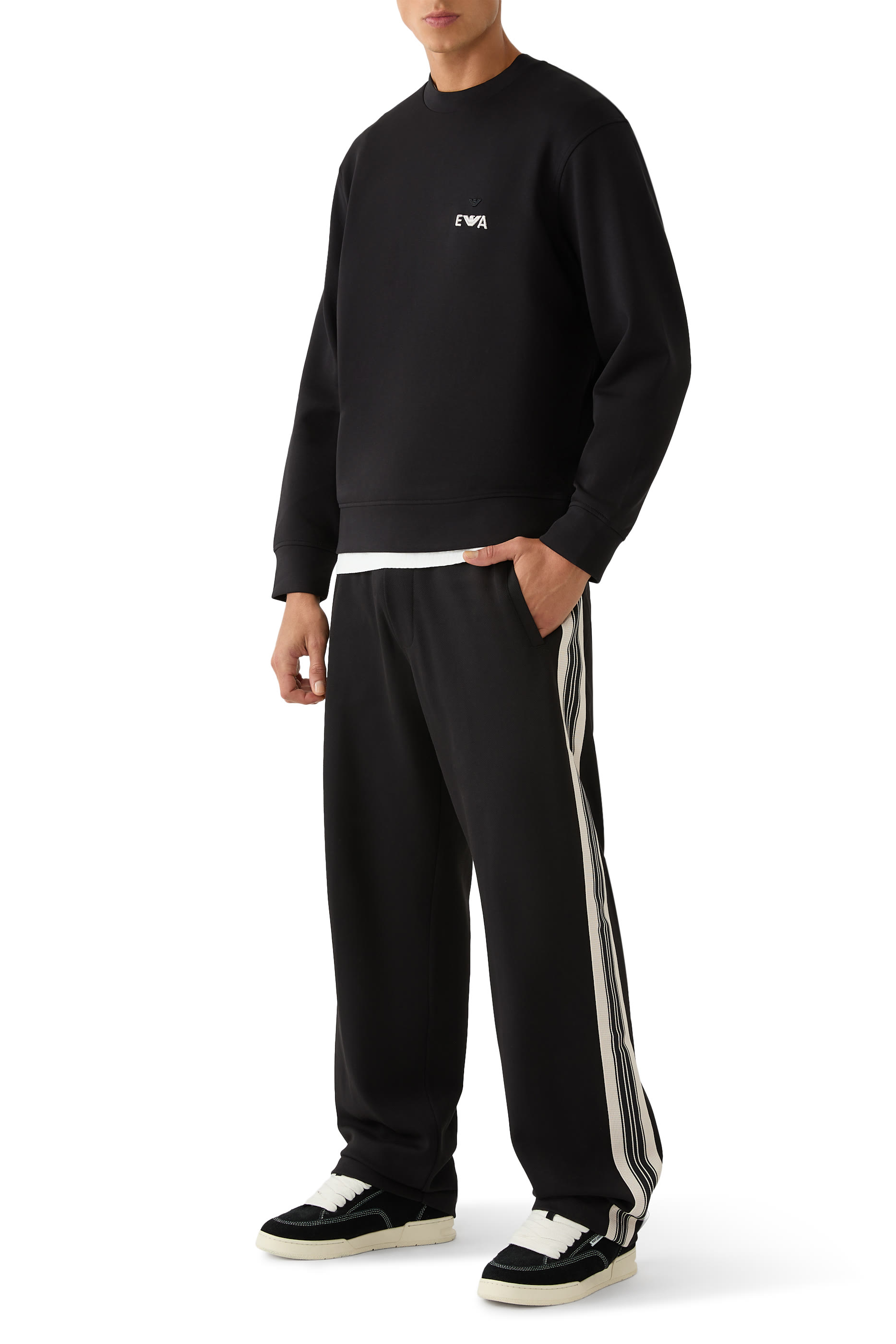 Jersey Trousers with Logo Bands