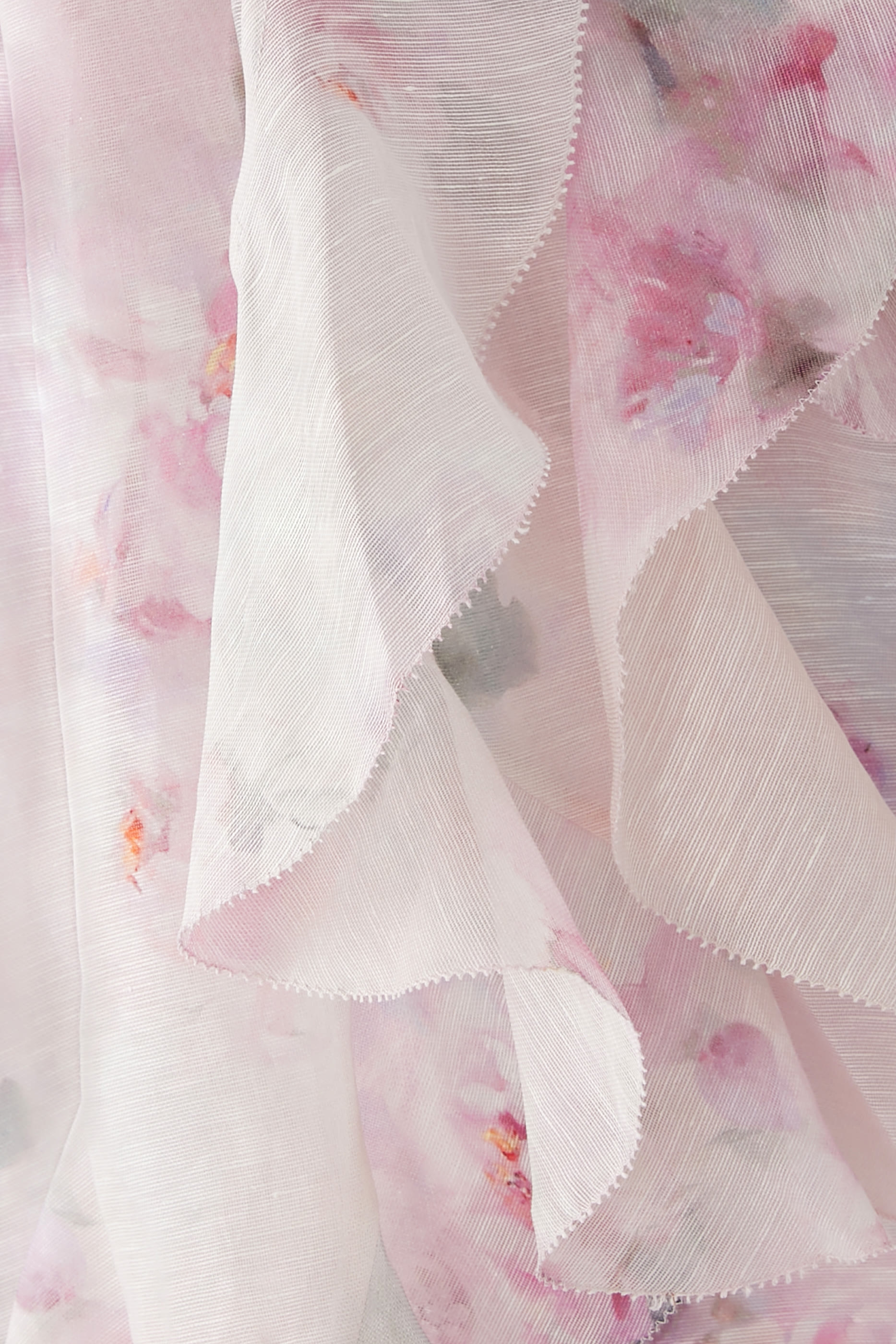 Crush Tie Neck Ruffle Blouse