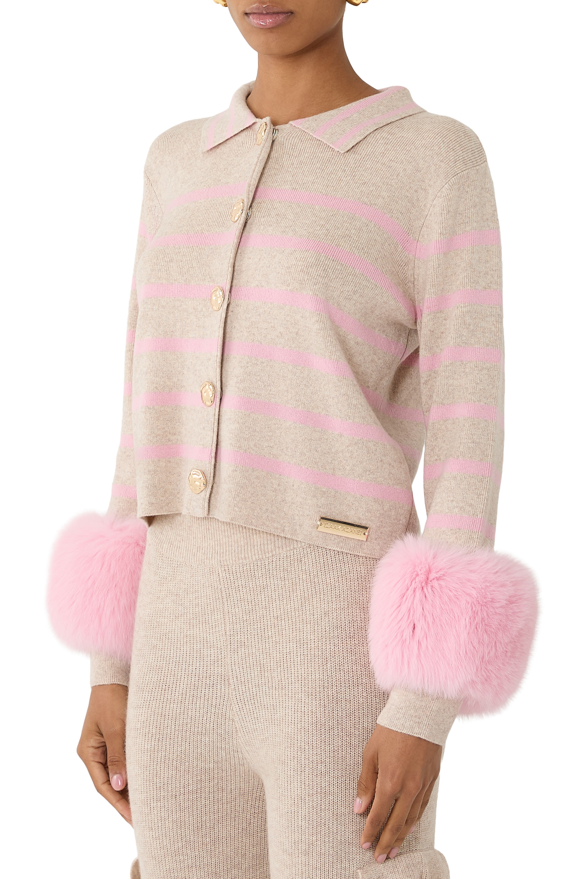 Striped Button Detail Shirt 