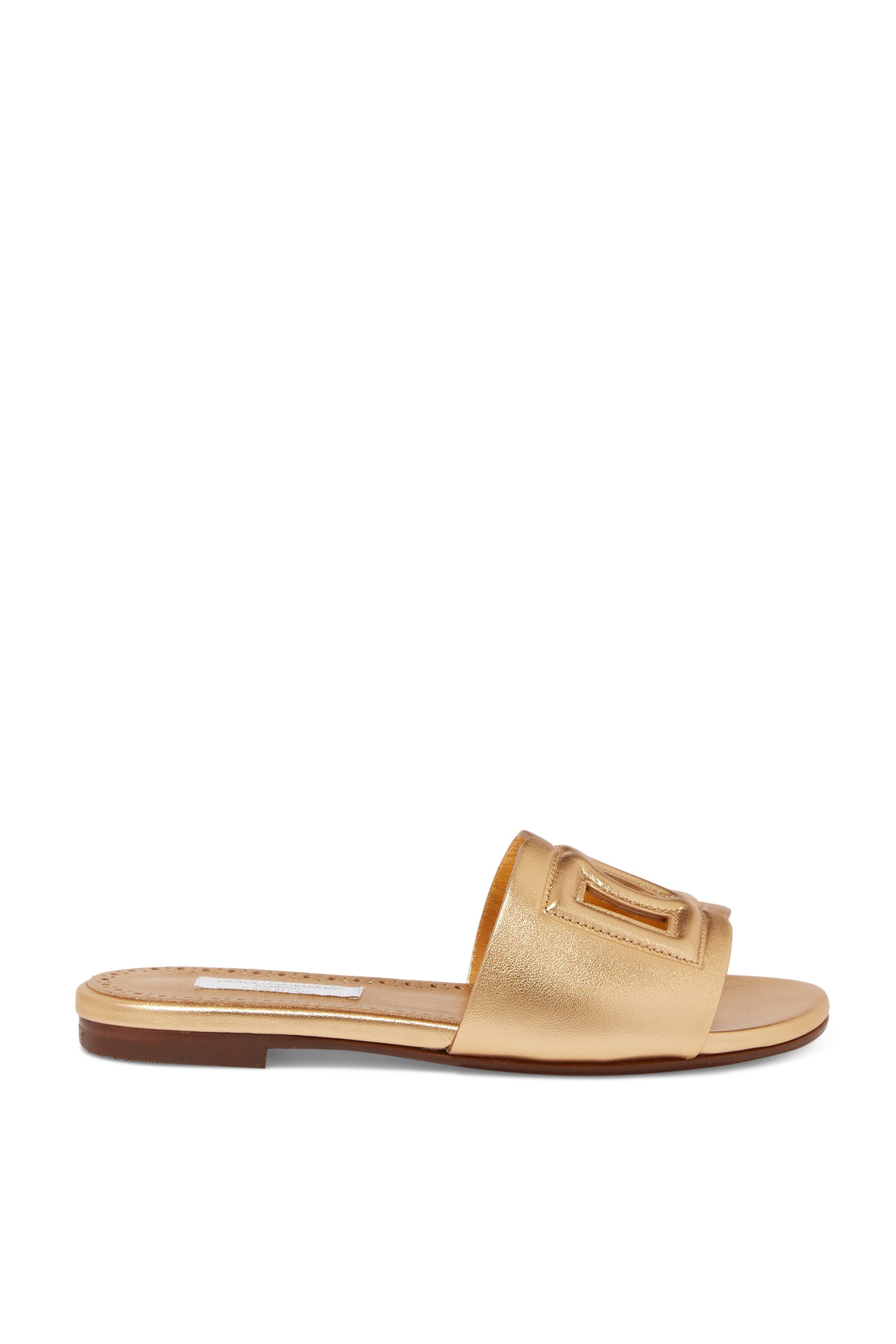 Kids DG Logo Nappa Leather Slides