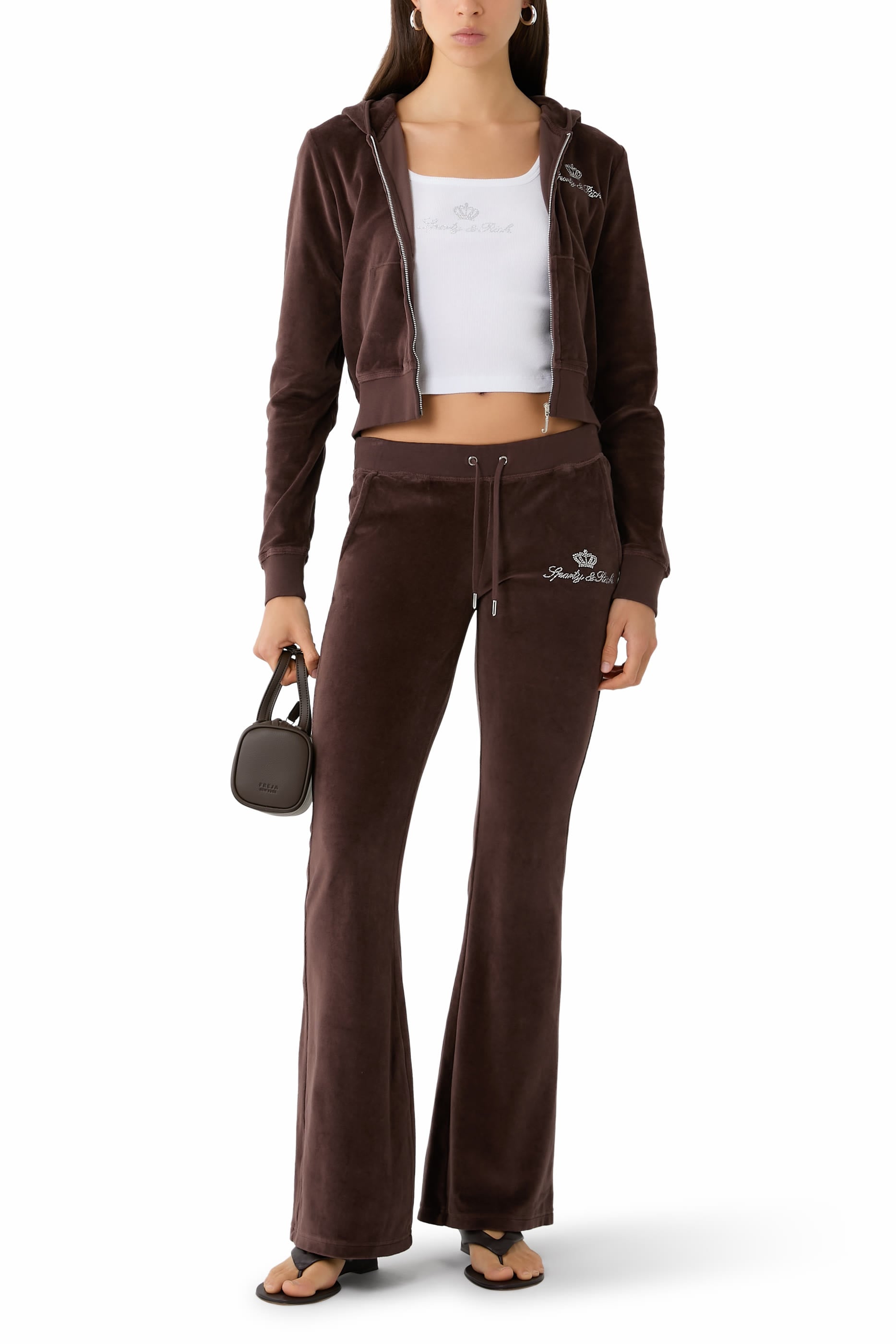 Juicy Script Velour Sweatpants