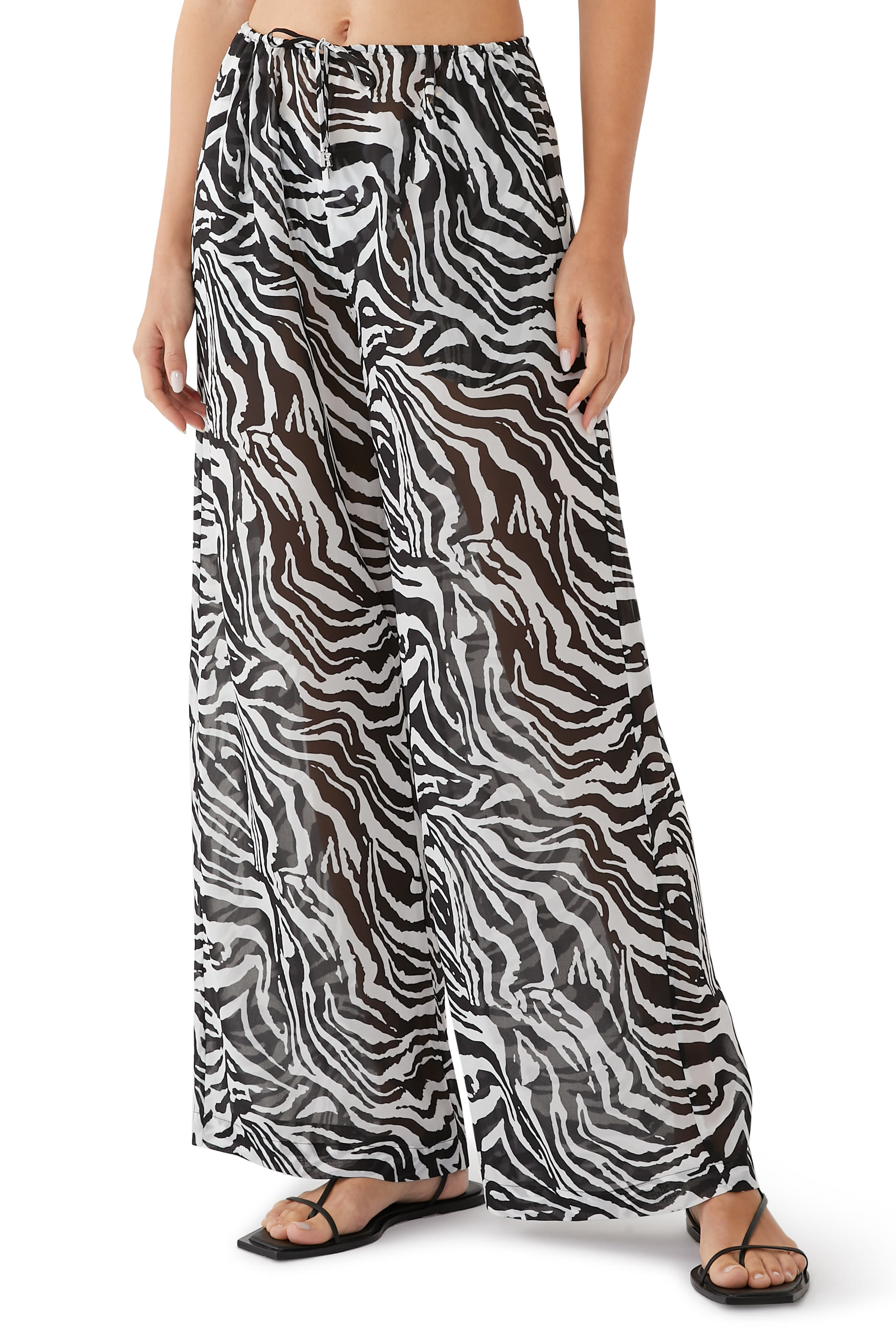 x Reina Olga Straight Zebra Pants