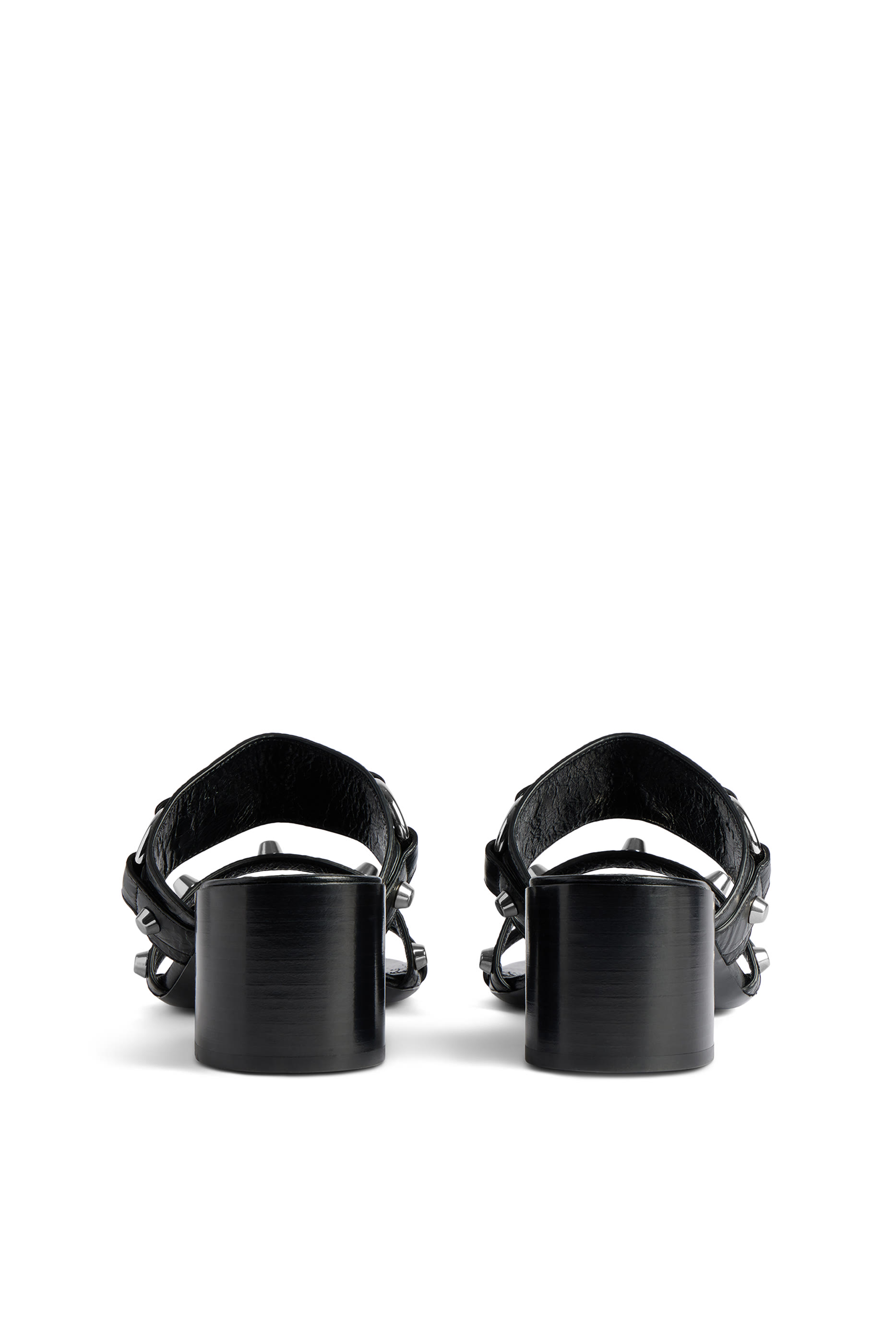 City Embellished 50 Crinkled-Leather Sandals