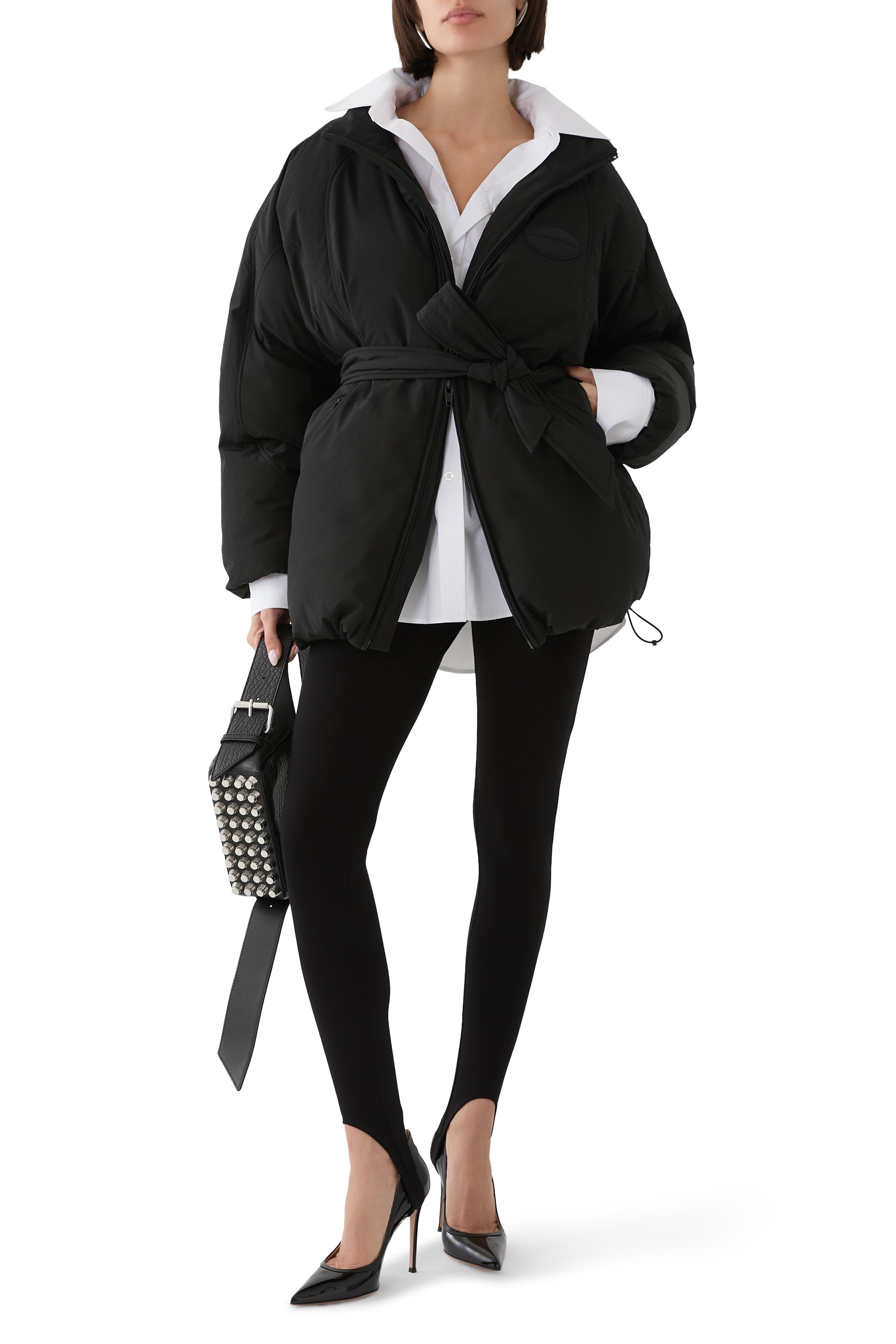 Dome Logo Patch Puffer Coat