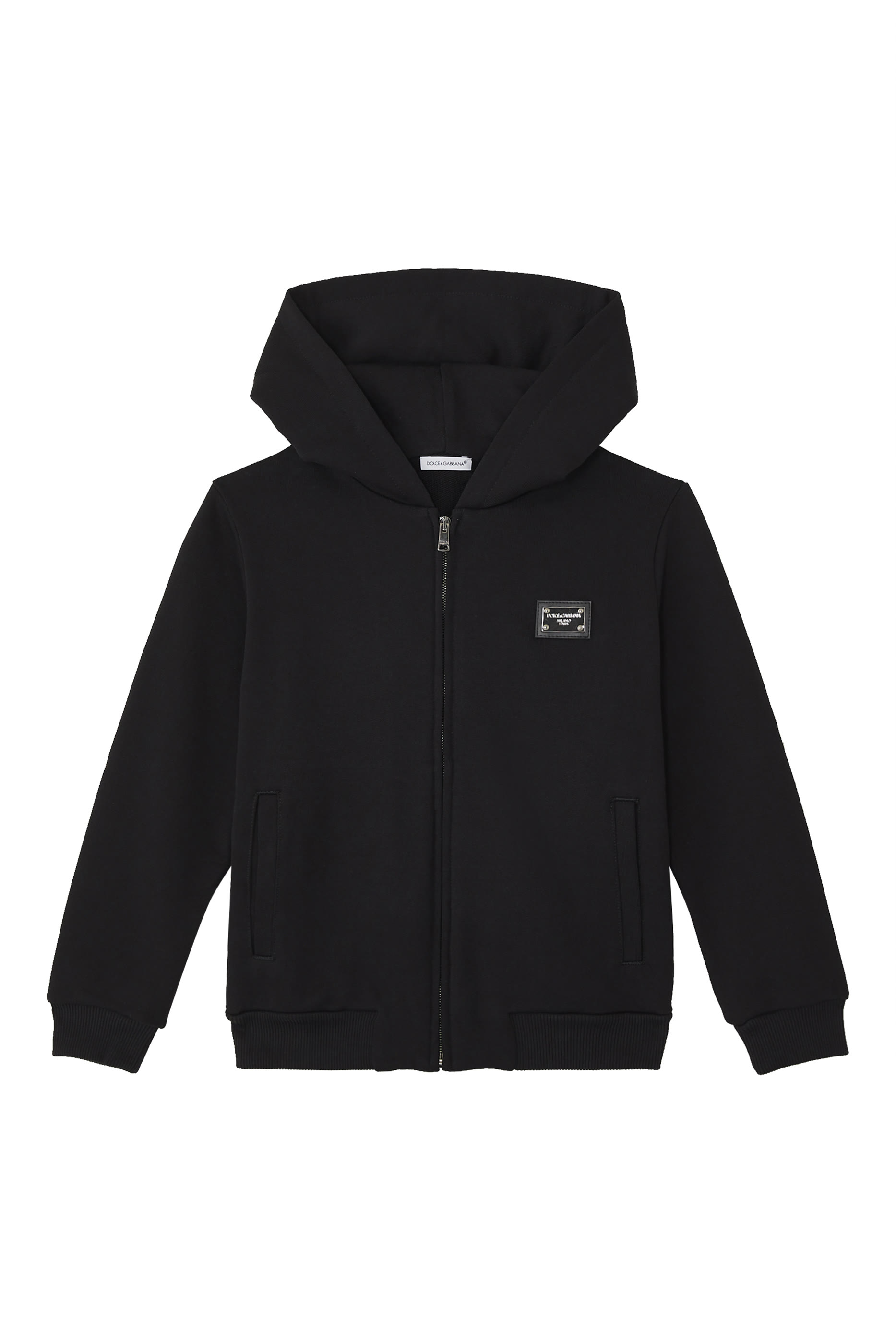 Kids Zip-Up Logo Tag Hoodie
