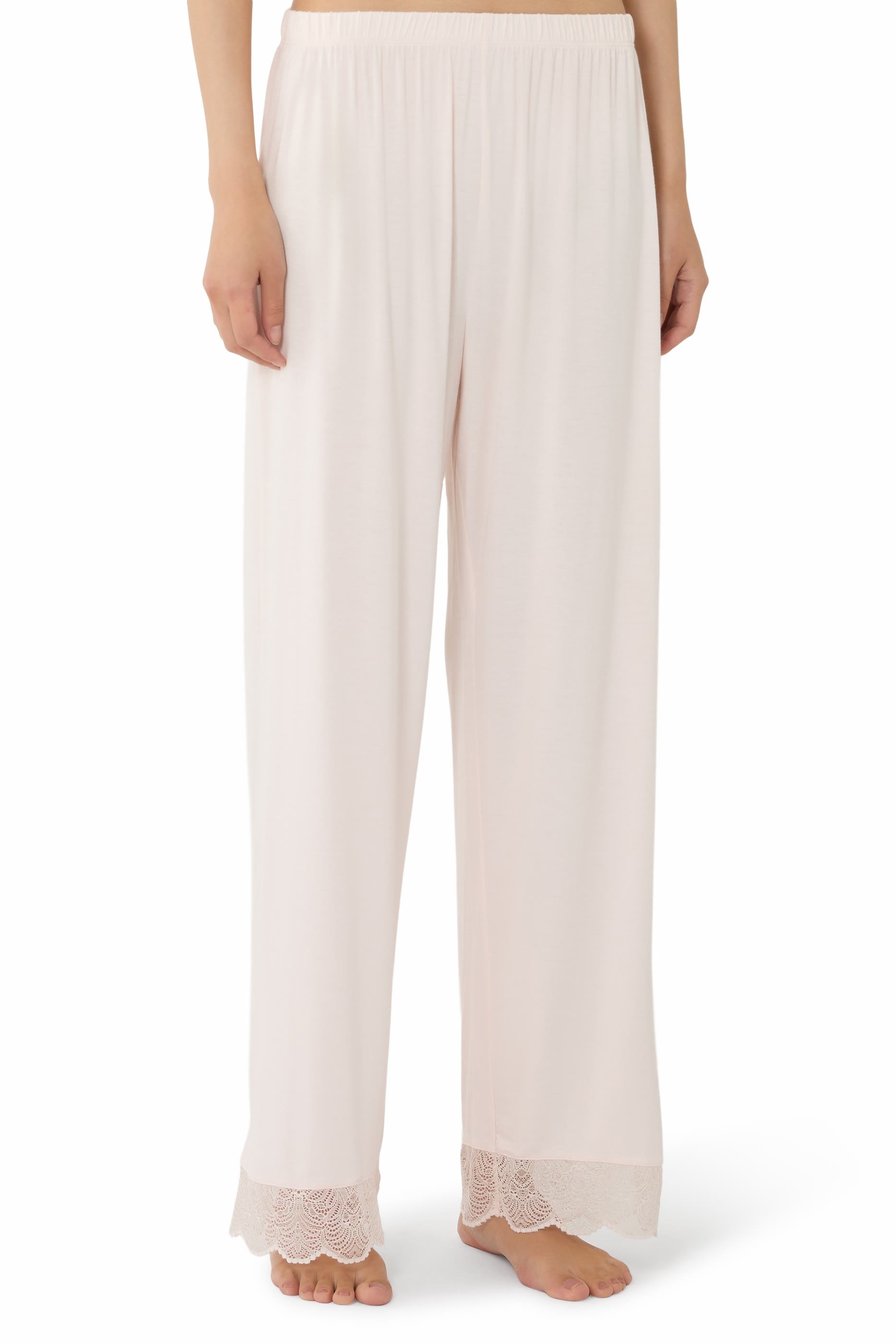  Jersey Lace Detail Pyjama Set