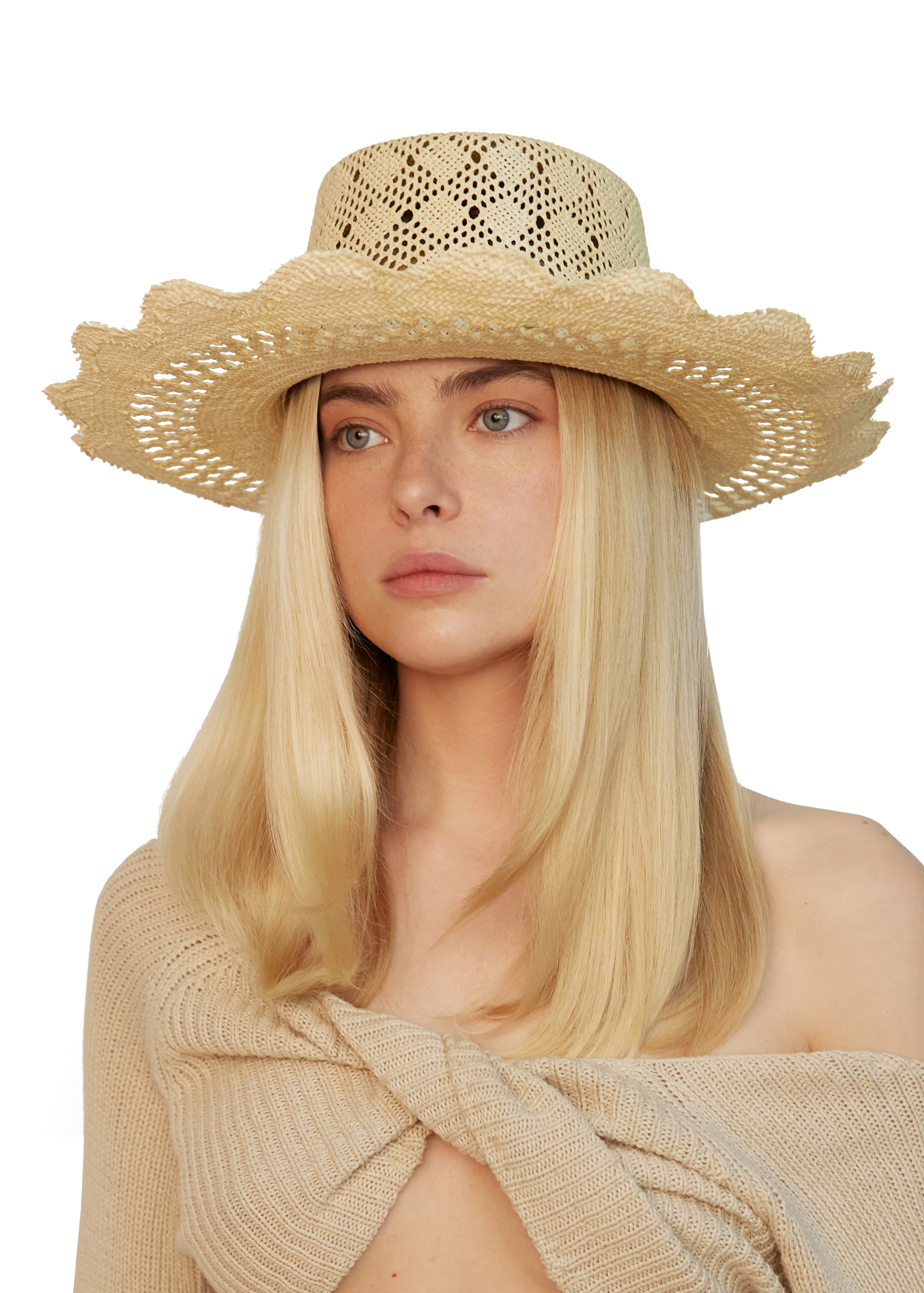 Cut-Out Straw Hat