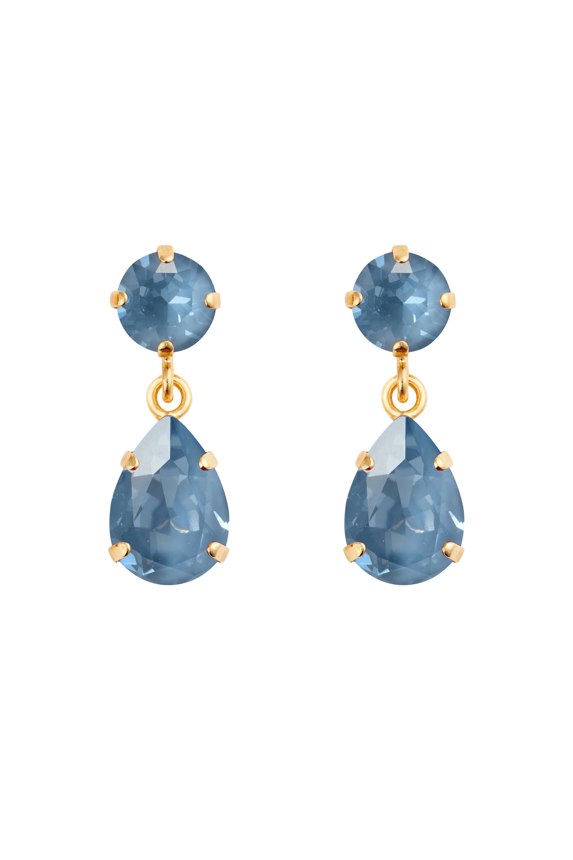 Mini Drop Earrings, 18K Gold Plating & Swarovski Crystals
