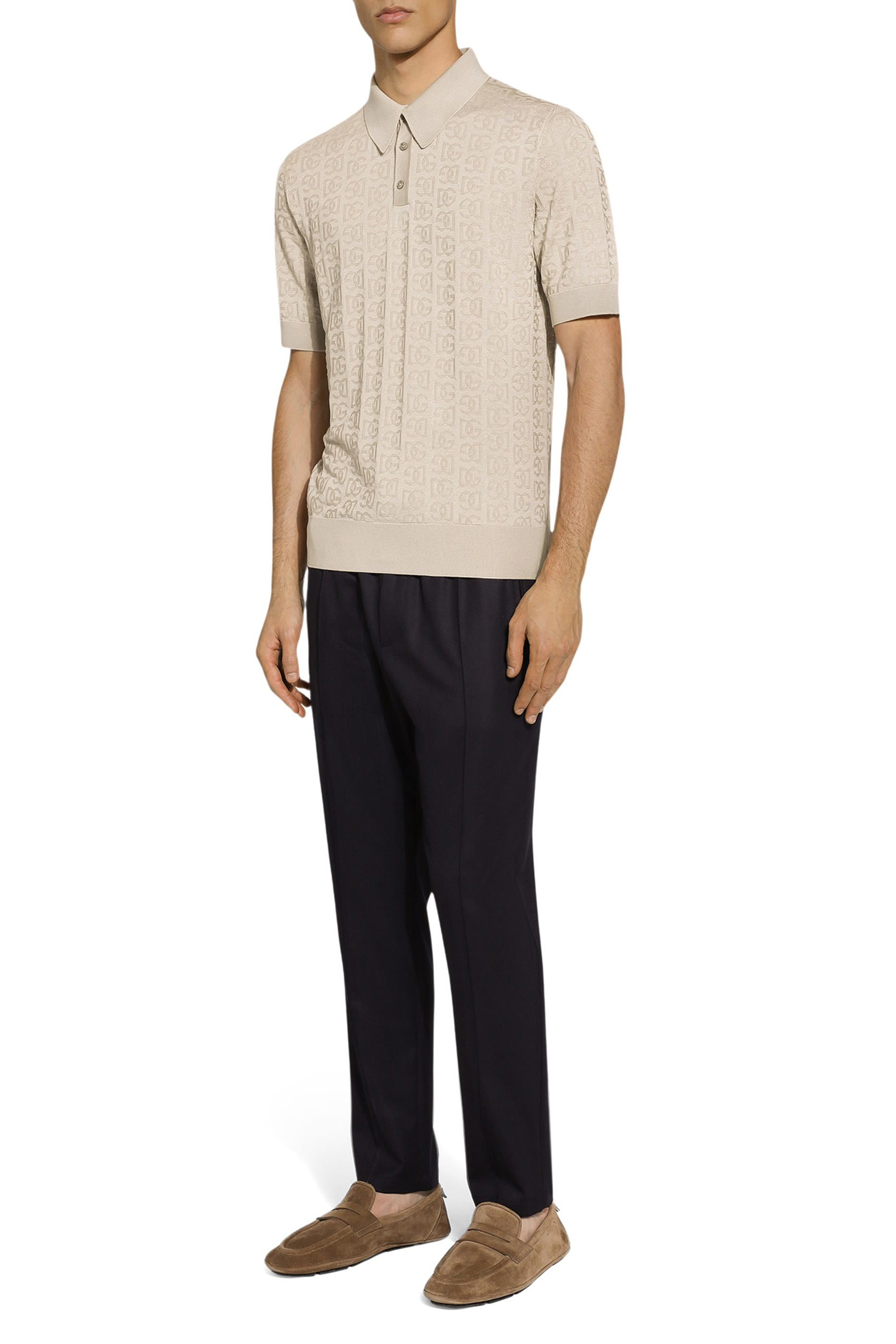 DG Logo Silk Polo Shirt