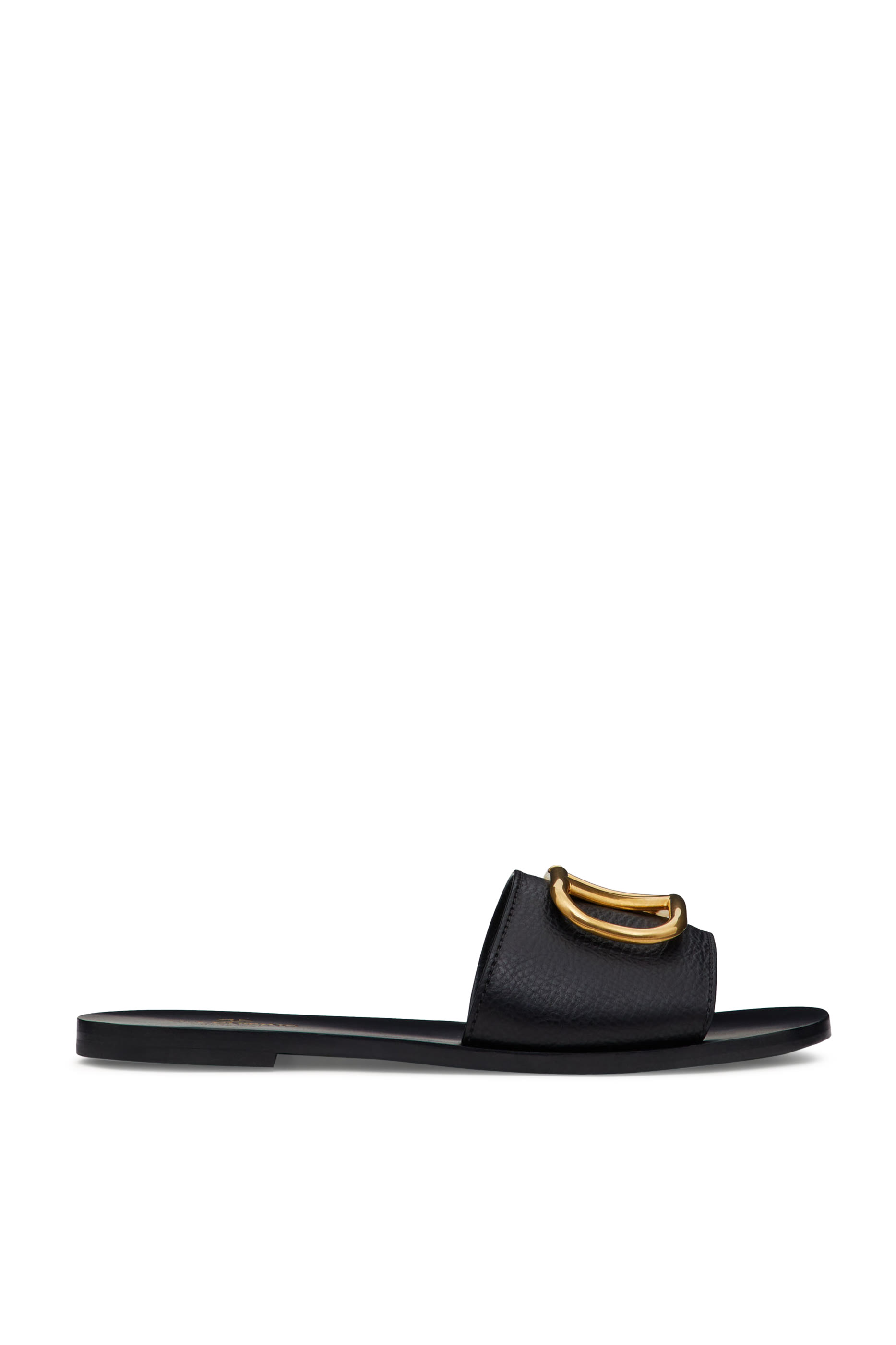   VLogo Leather Slides