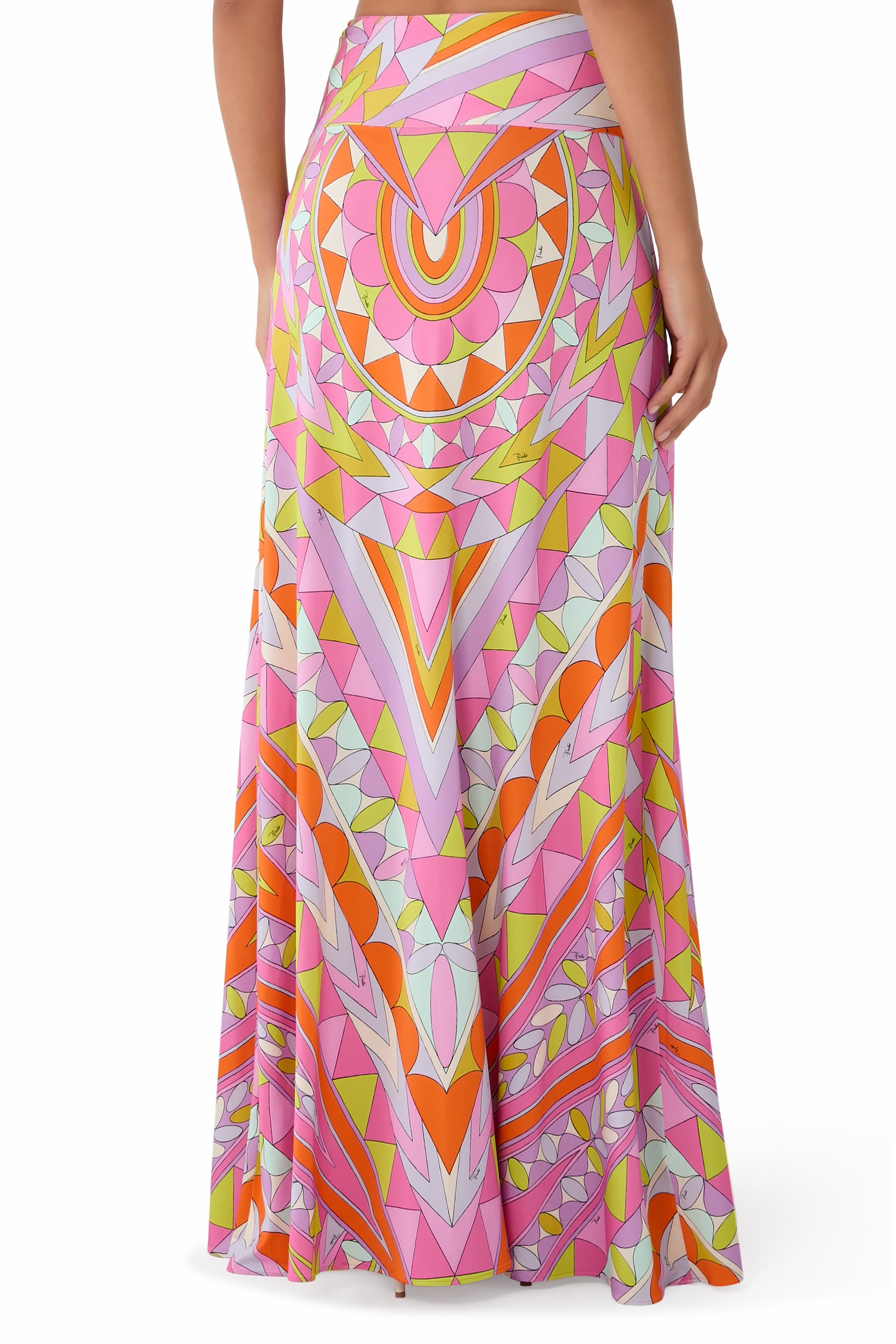  Printed Long Skirt