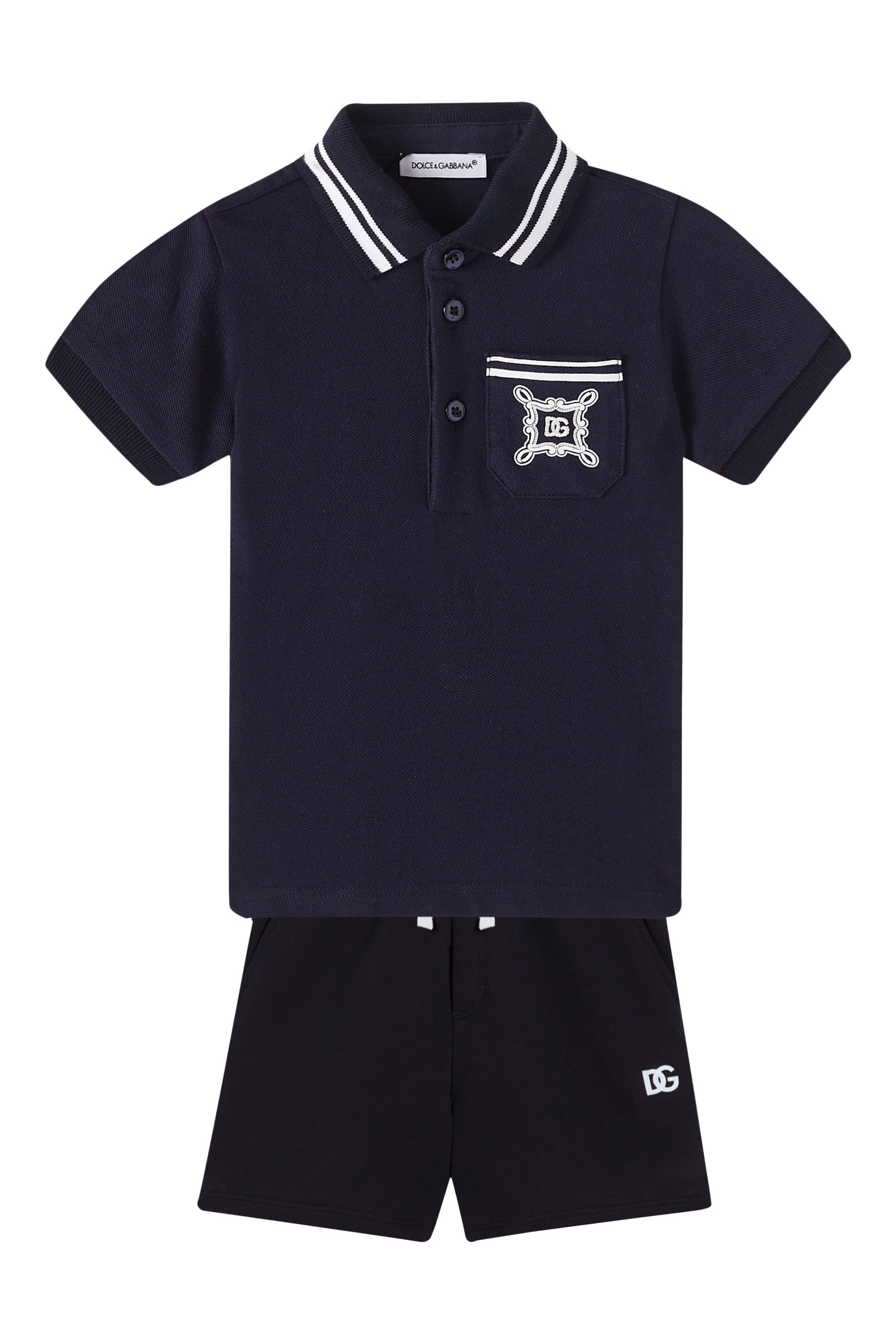 Kids DG Logo Piqu&eacute; Polo Shirt 
