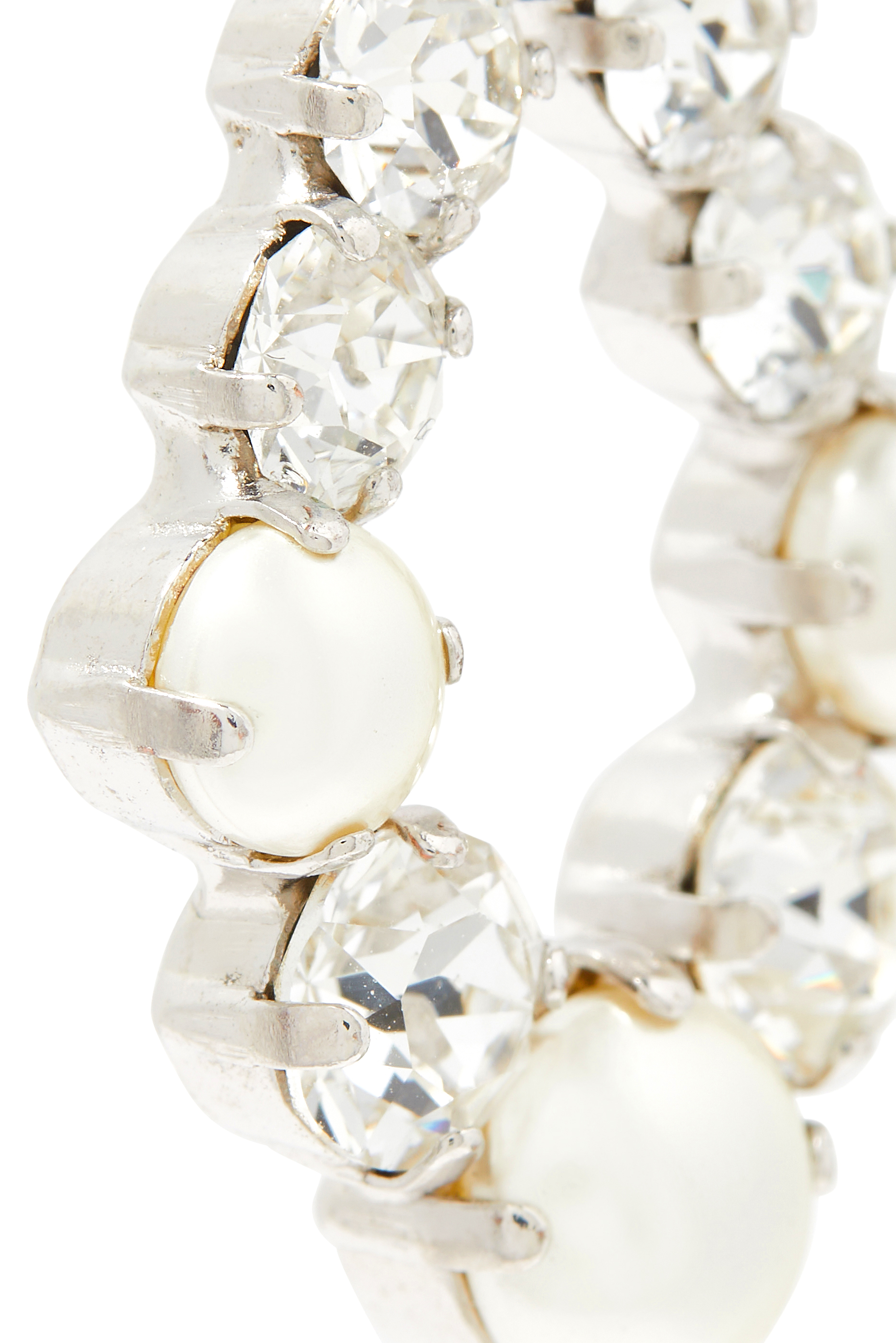 Tears Of Joy Earrings, Rhodium with Crystal  & Pearl