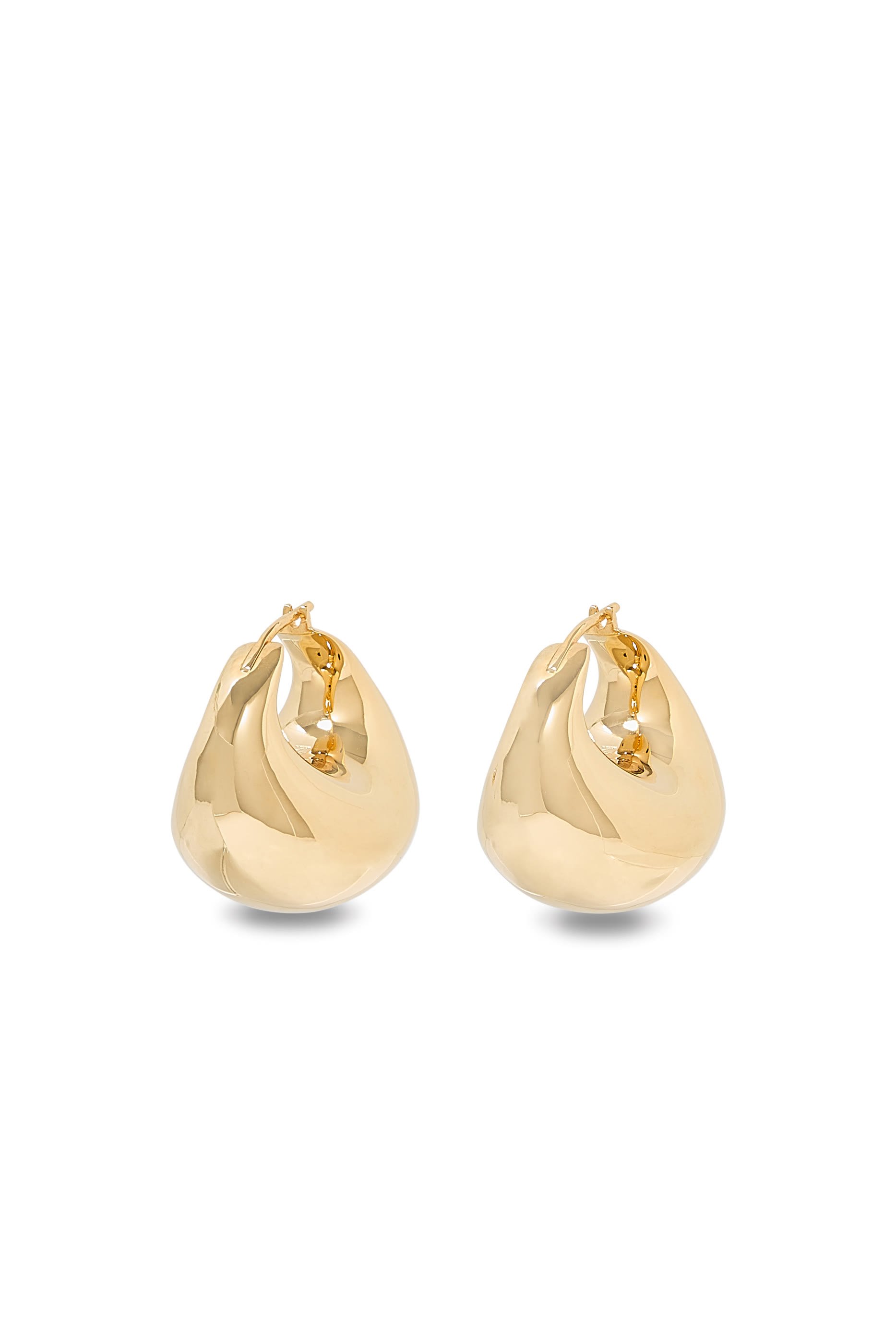 Sculptural Chubby Dome Medium Hoop Earrings