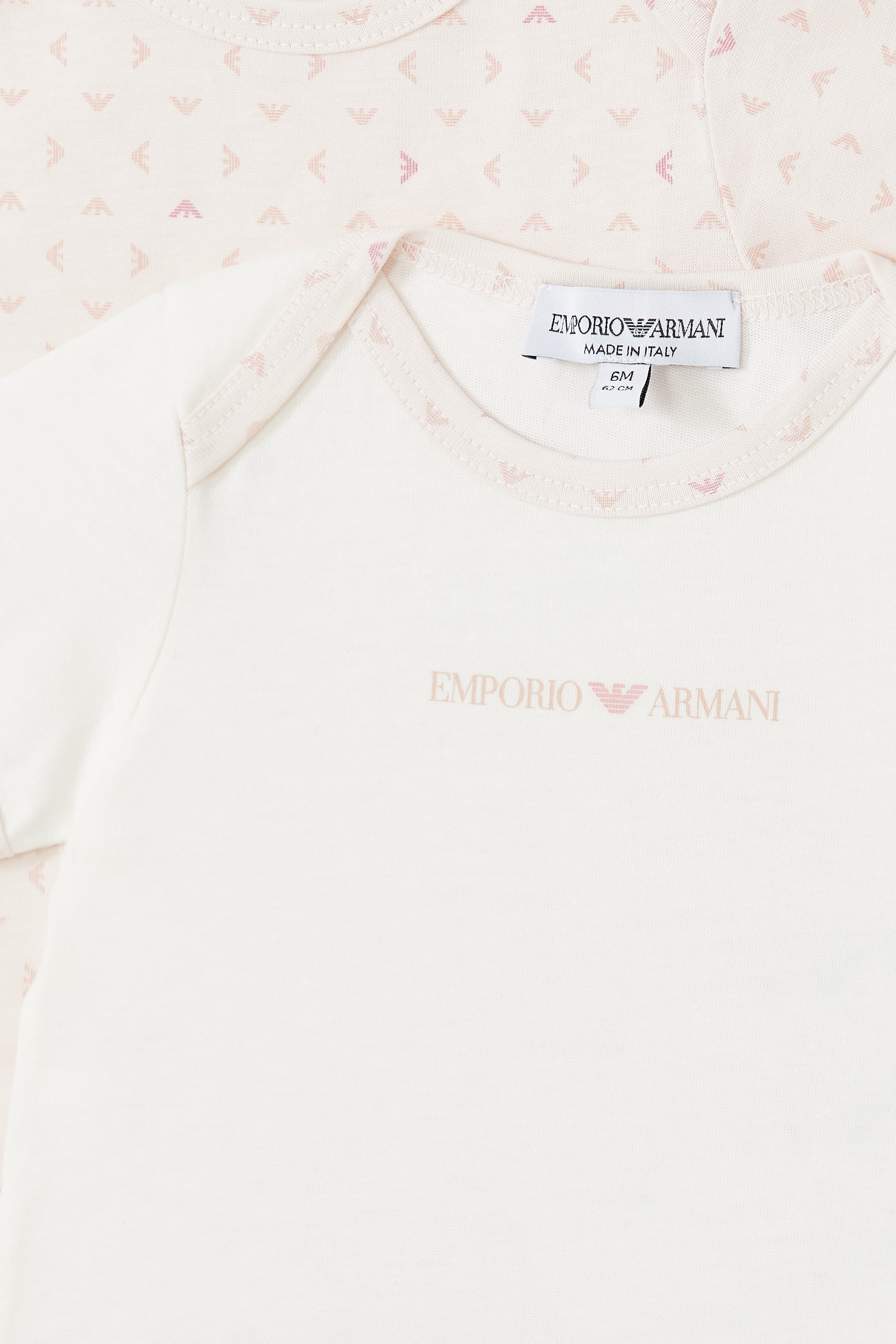 Logo Short-Sleeve Rompers, Set of 2