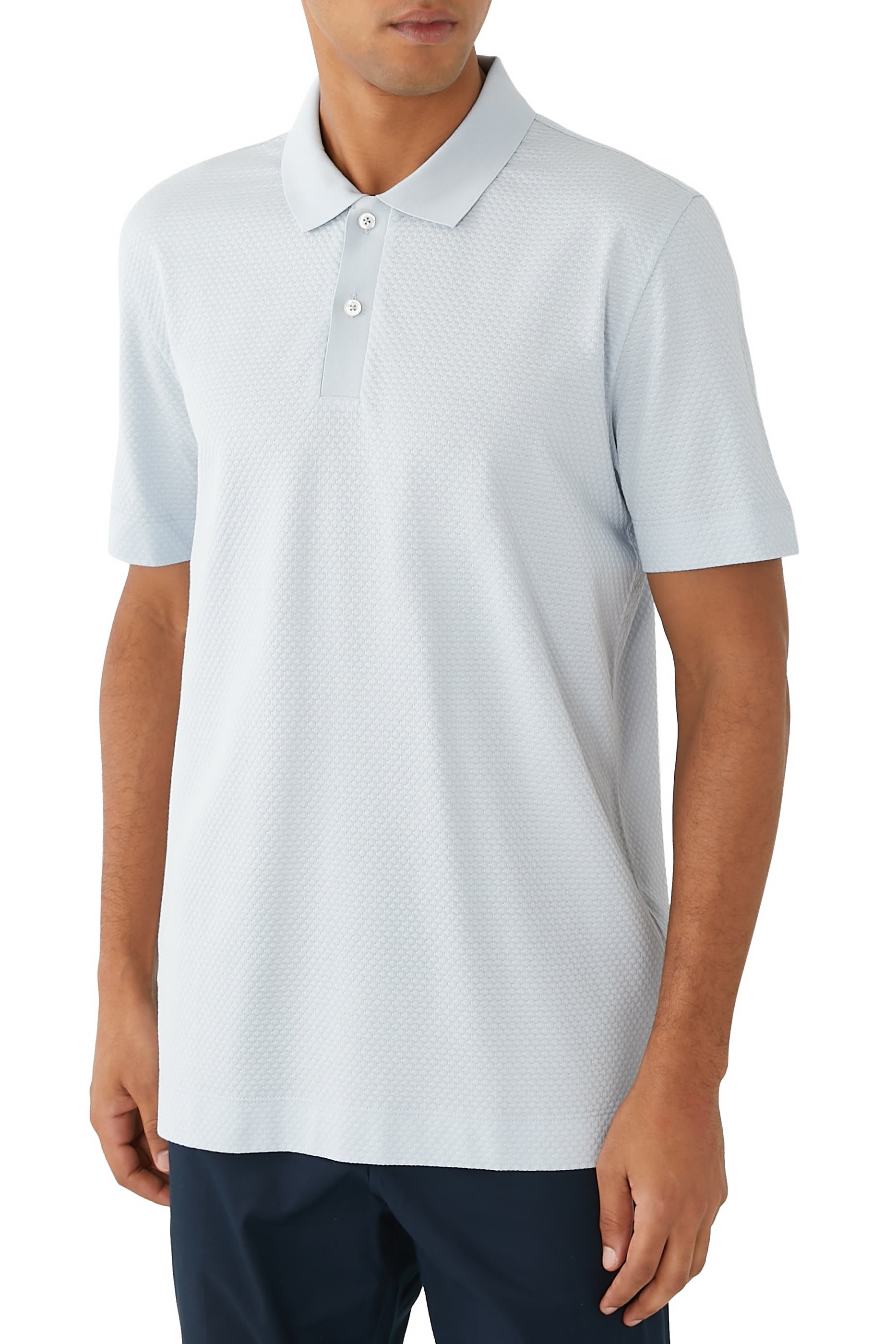 Polo Shirt with Bubble Structure