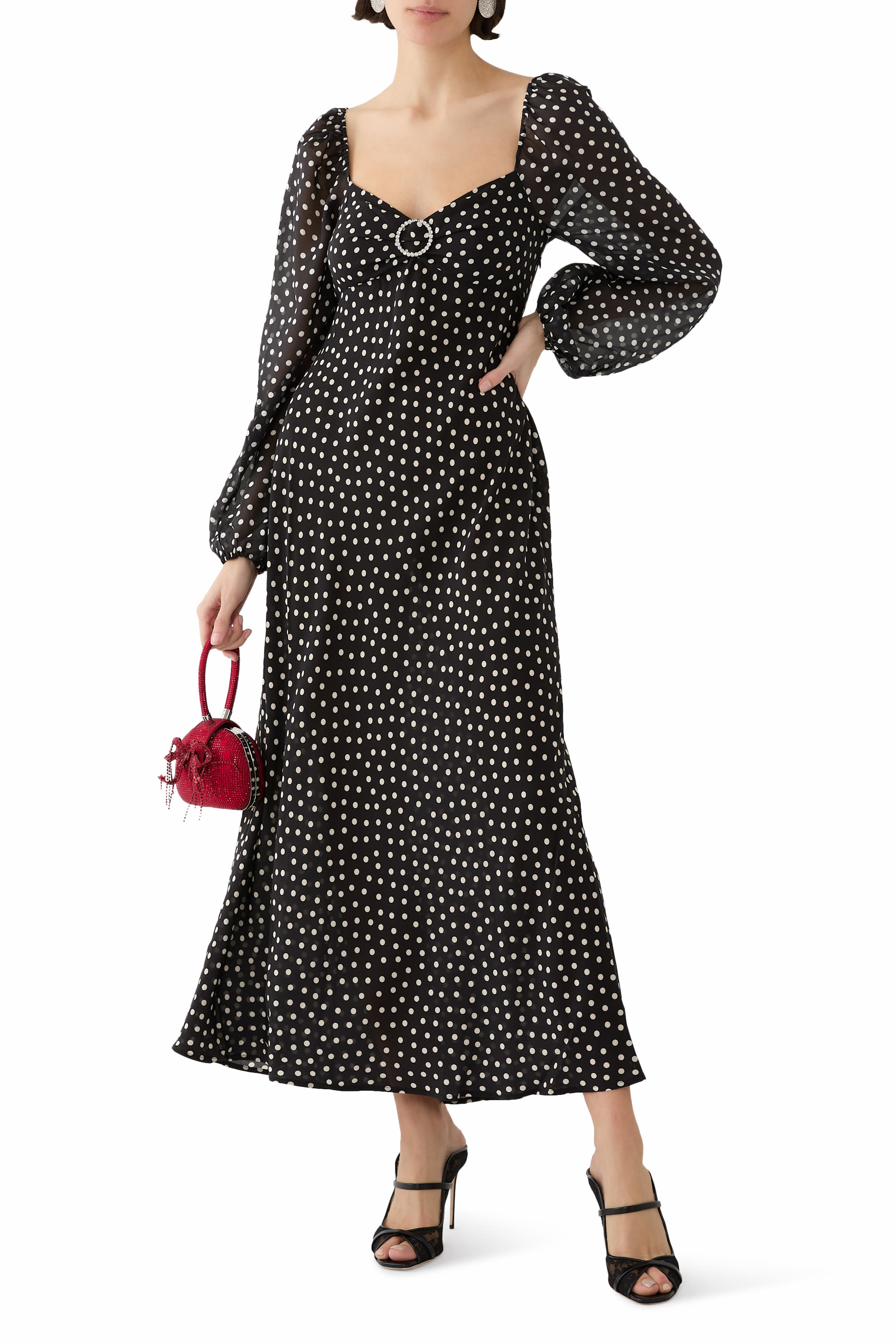 Crepe Midi Dress
