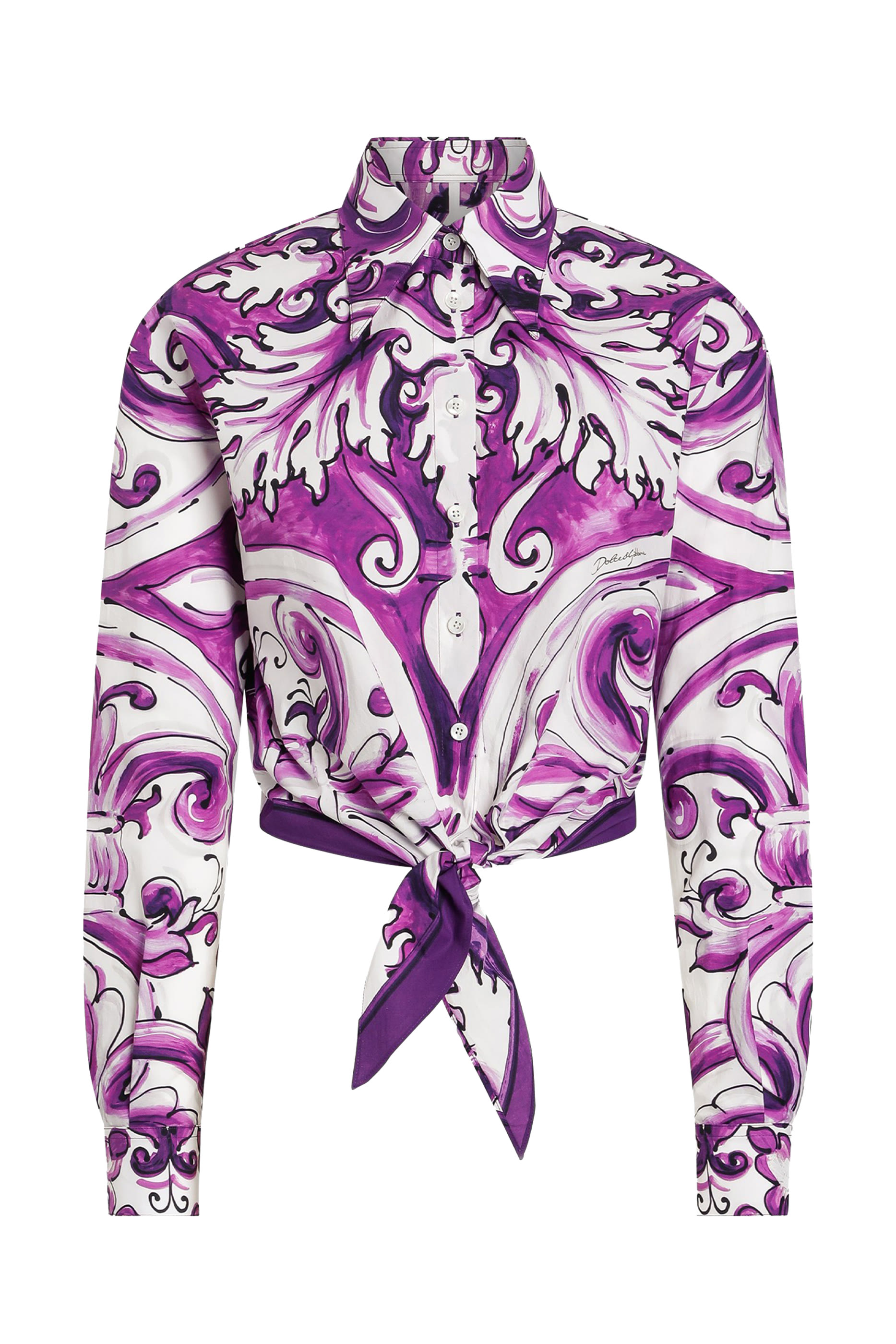 Majolica-Print Poplin Shirt