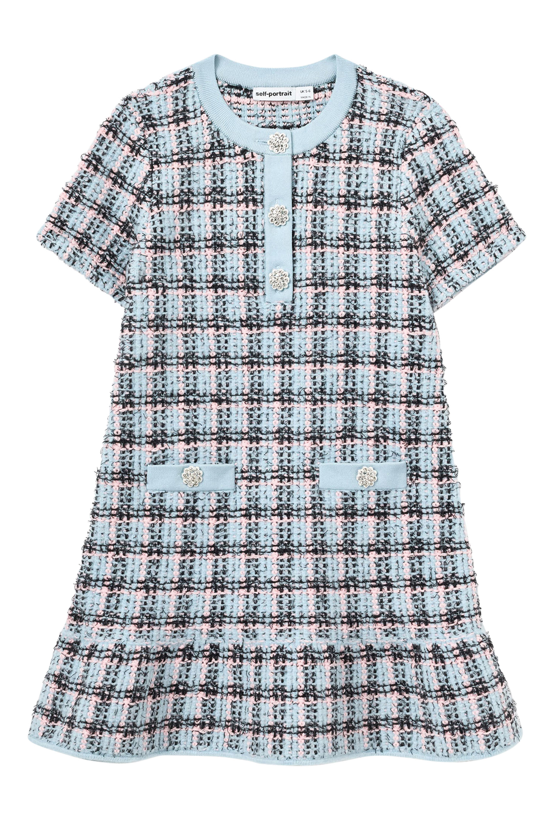 Kids Textured Stripe Knit Dress