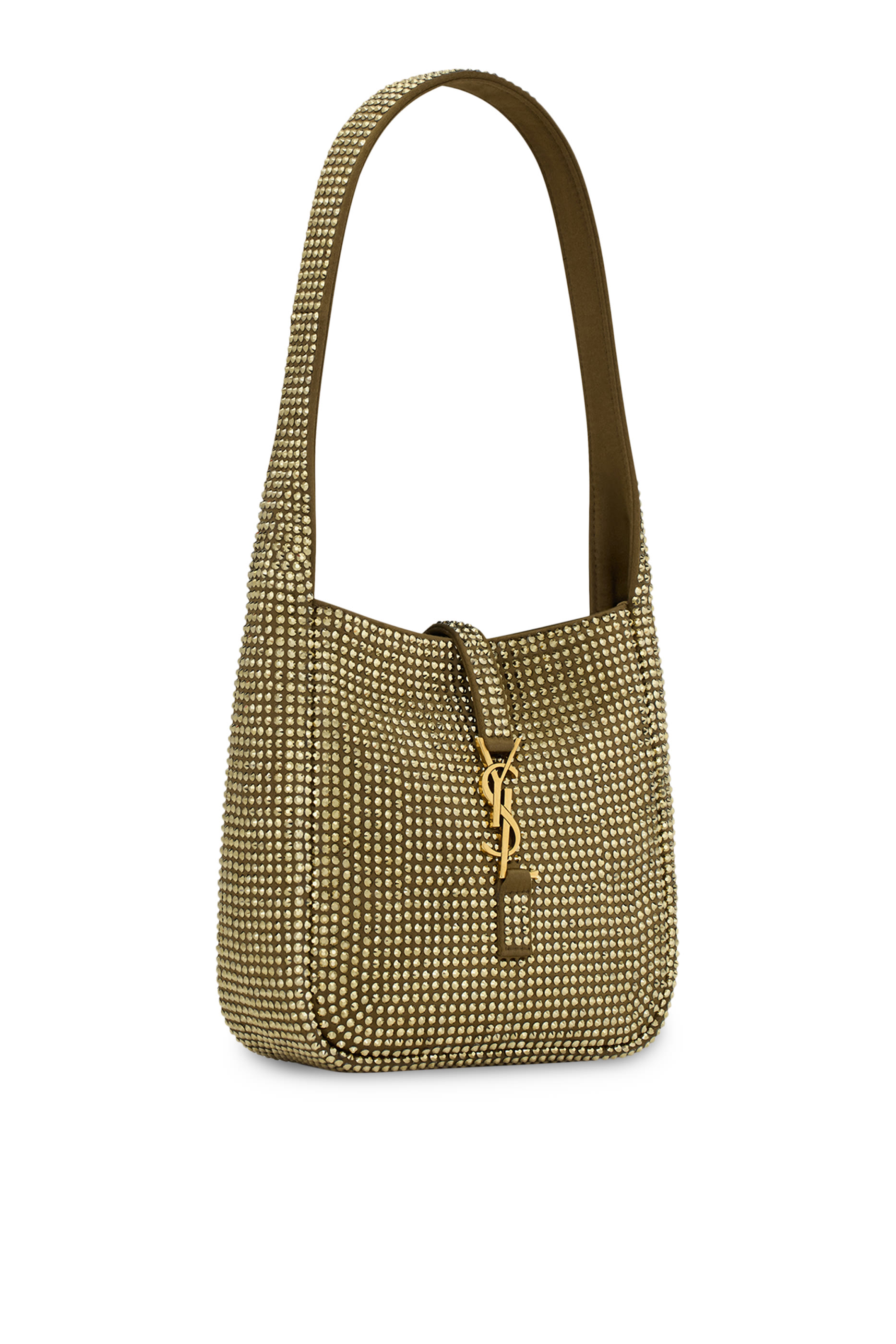 Le 5 À 7 Supple Baby Bag in Silk Satin and Crystals