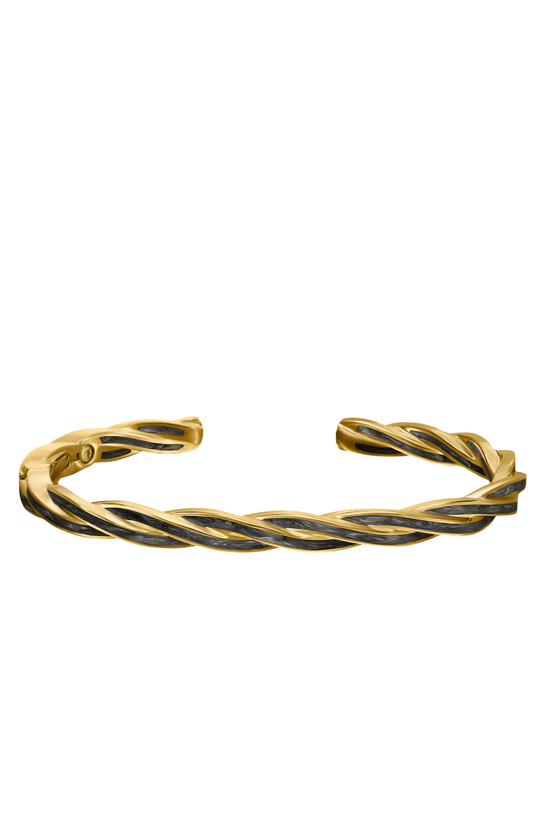 Helios&trade; Cuff Bracelet, 18K Yellow Gold & Forged Carbon