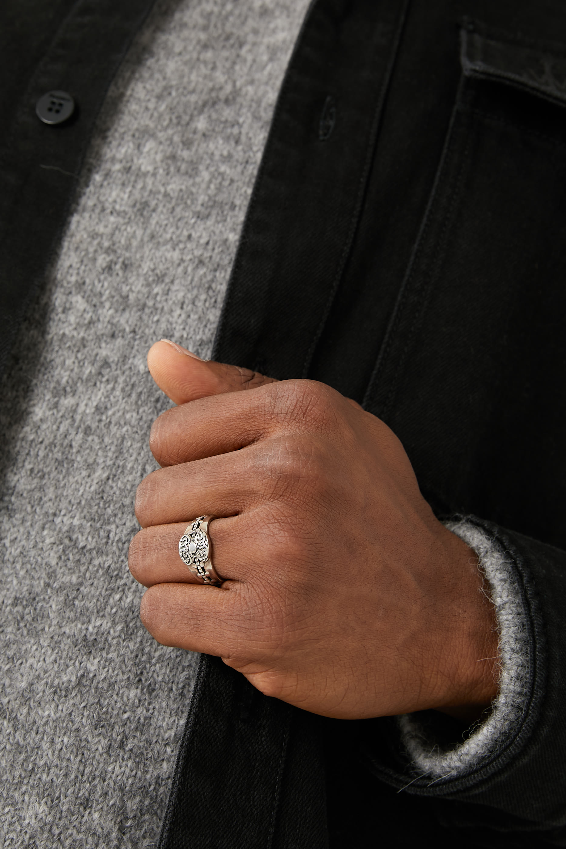 Nizar Qabbani Ring, Sterling Silver